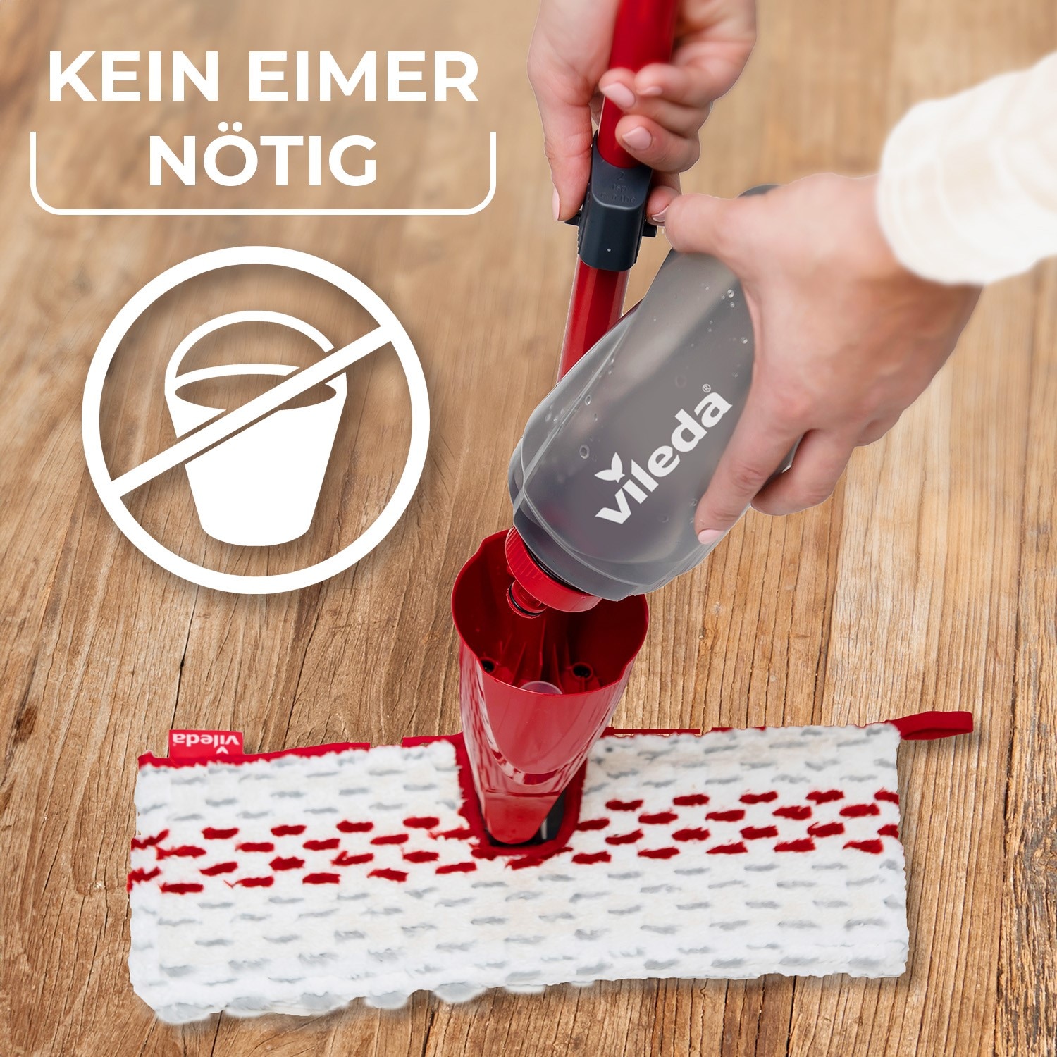 Vileda Bodenwischer-Set »Vileda 1-2-SPRAY MAX Sprühwischer Box«, (Set, 2 St., 1 1-2-Spray Max Sprühwischer, 1 1-2-Spray Max Wischbezug), Zeitsparende Reinigung ohne Eimer