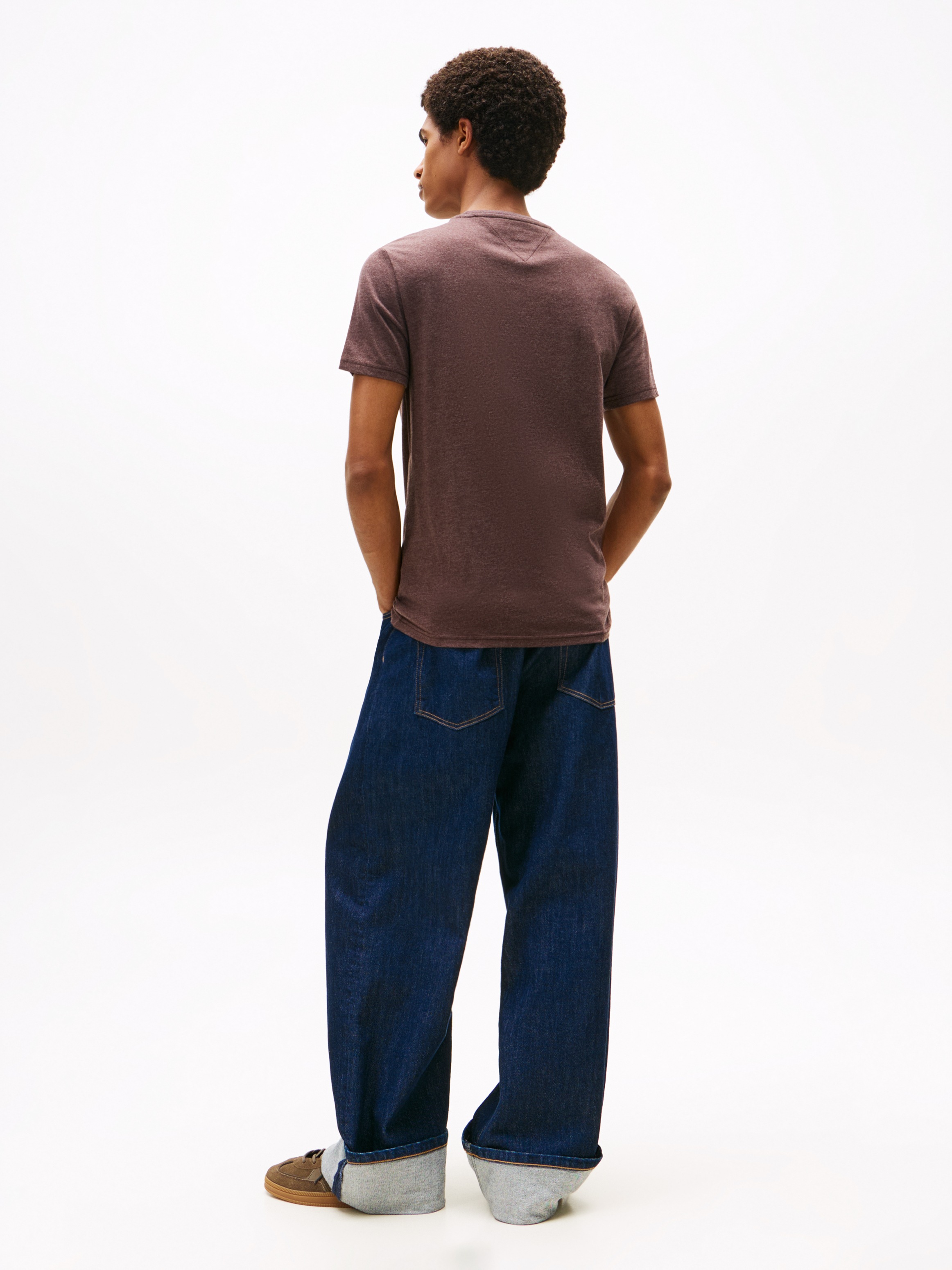 Tommy Jeans T-Shirt »TJM XSLIM JASPE HTR TEE EXT«, Mit Rundhalsausschnitt