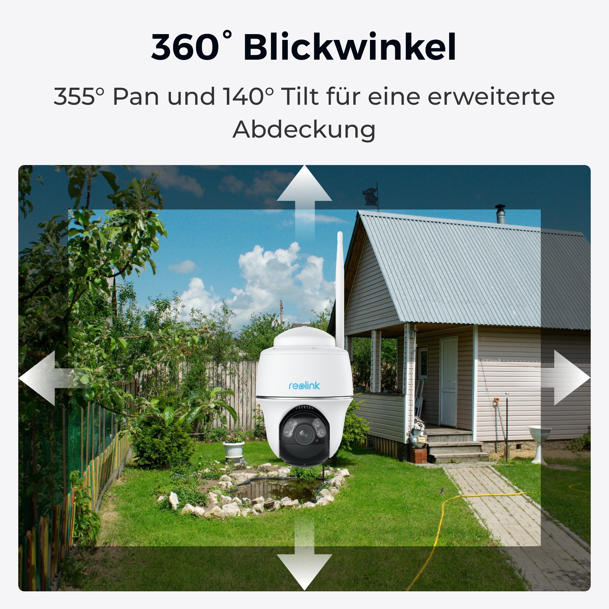 Reolink Überwachungskamera »Argus Series B430 inkl. Solar Panel«, autarker Betrieb dank Solar Panel