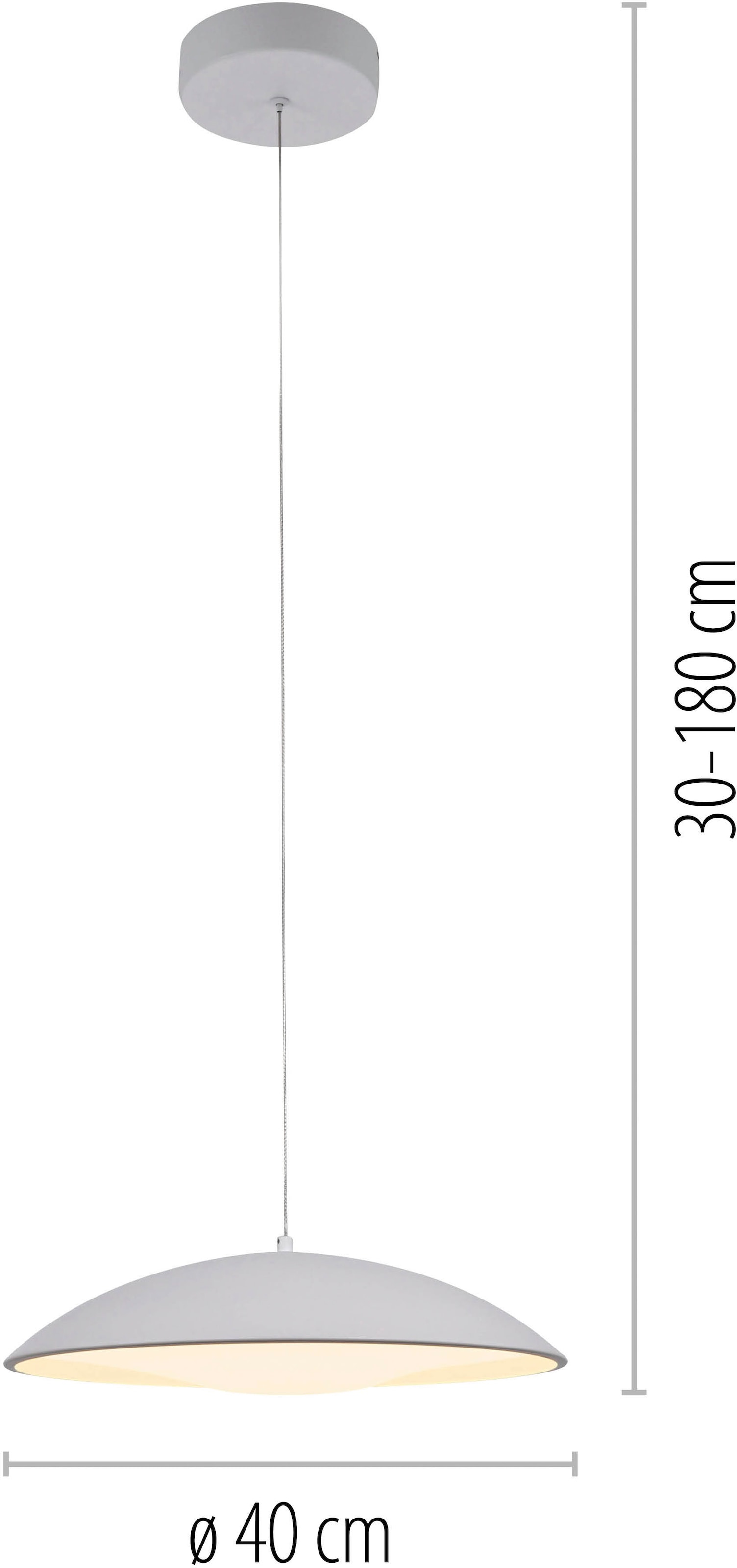 SCHÖNER WOHNEN-Kollektion LED Pendelleuchte »LENTE« LED-Board 1 Stk. Warmweiß SCHÖNER WOHNEN Kollektion, Downlight