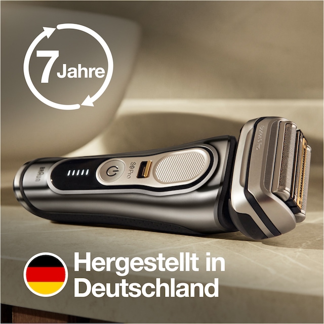 9476cc«, Jahren 3 Aufsätze Braun »Series 9 1 St. - Garantie XXL Pro Elektrorasierer mit Reinigungsstation,