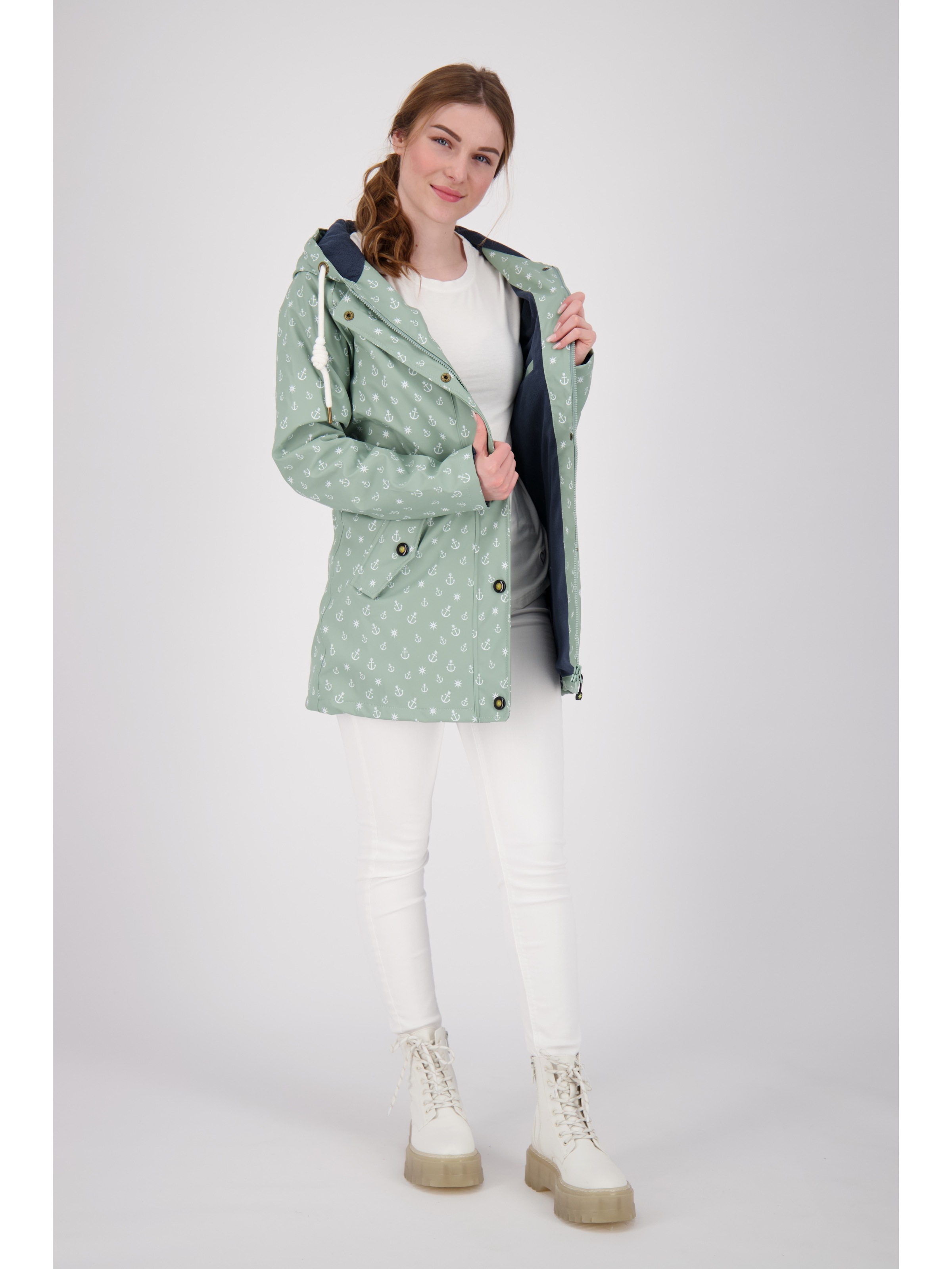 DEPROC Active Regenjacke »Friesennerz HALIFAX ANCHOR WOMEN«, auch in Großen Größen erhältlich
