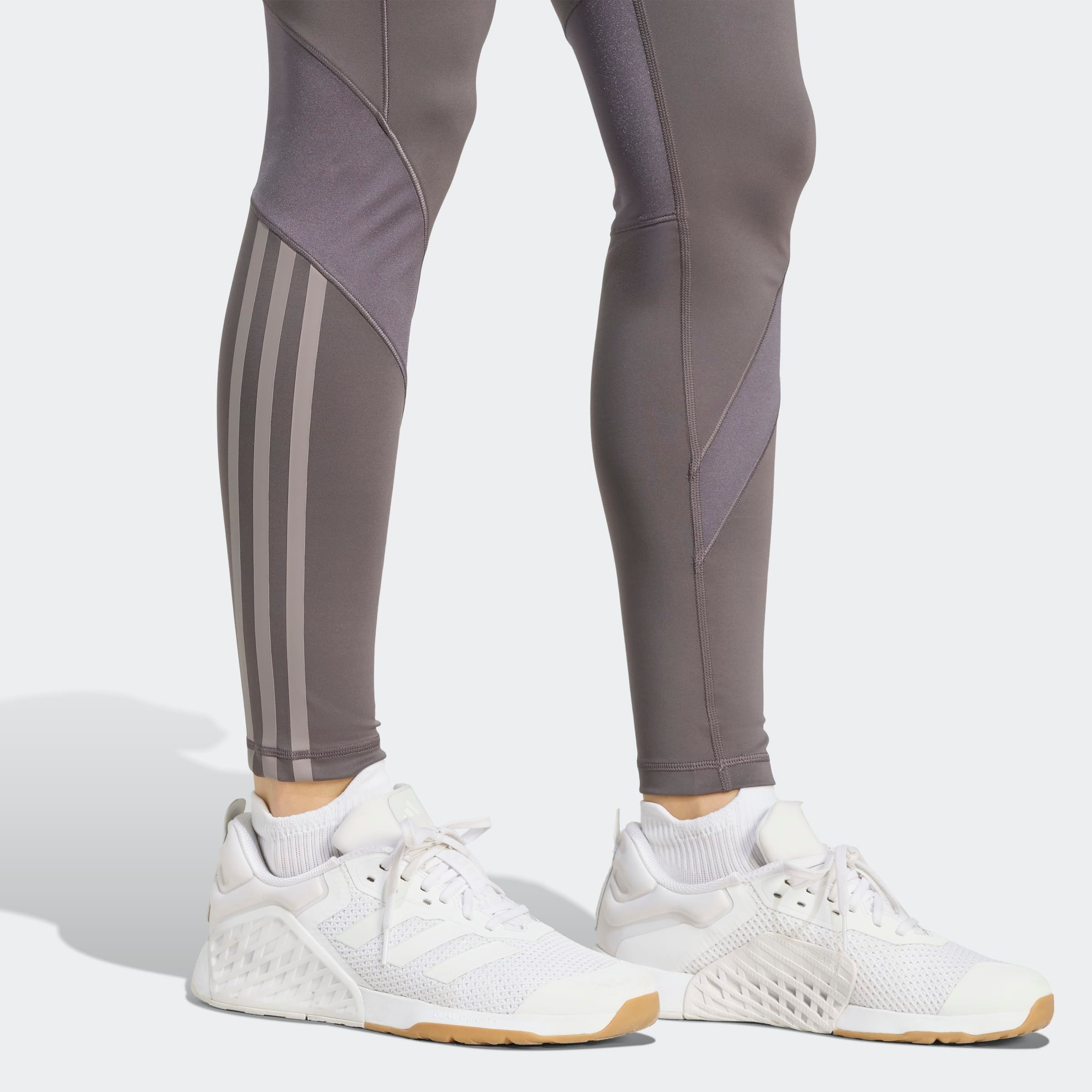 adidas Performance Trainingstights »HYG SHN 1/1 L«  sportlicher Mix aus glänzendem und mattem Material, mit Jacquard-Bund