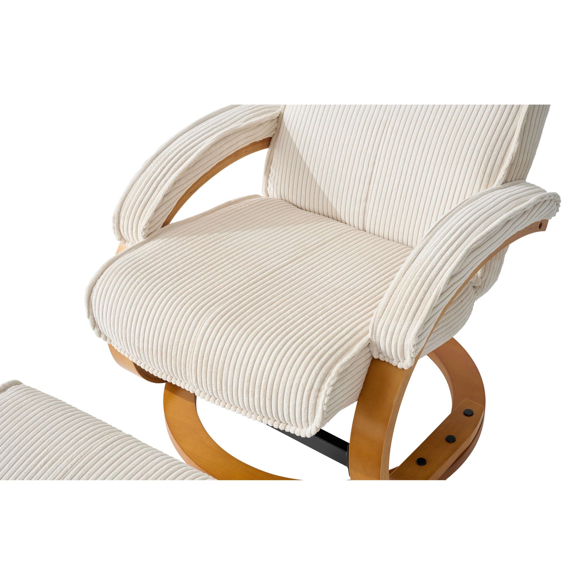 OTTO home Relaxsessel »mit Hocker PARIS neu: Cord - OTTO. Verlässliche Qualität.« bestehend aus Sessel und Hocker,  manuelle Relaxfunktion mit Drehfunktion, neu: Cord-Bezug
