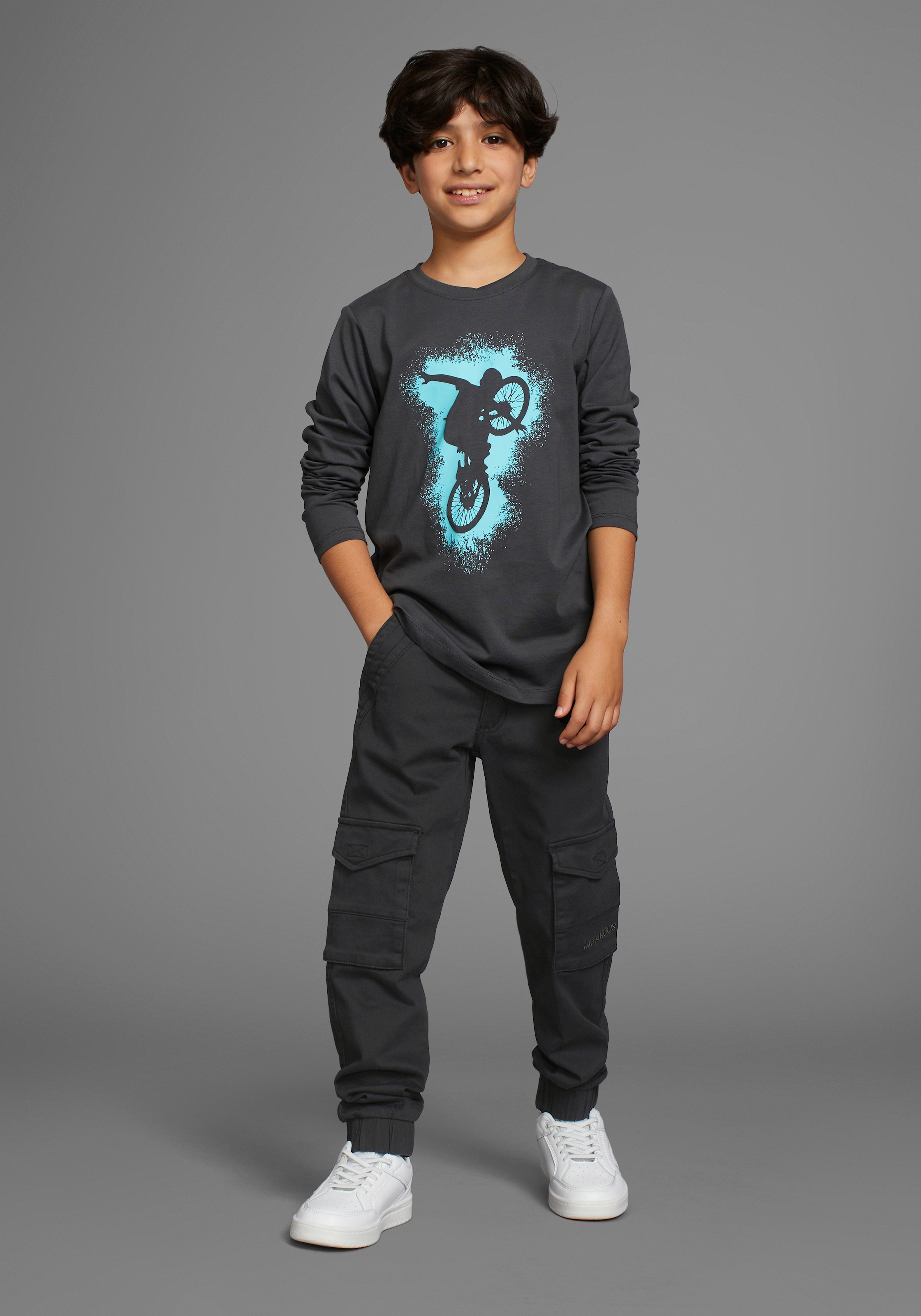 KangaROOS Cargohose »Hose mit Cargotaschen«  , mit Logo-Stickerei