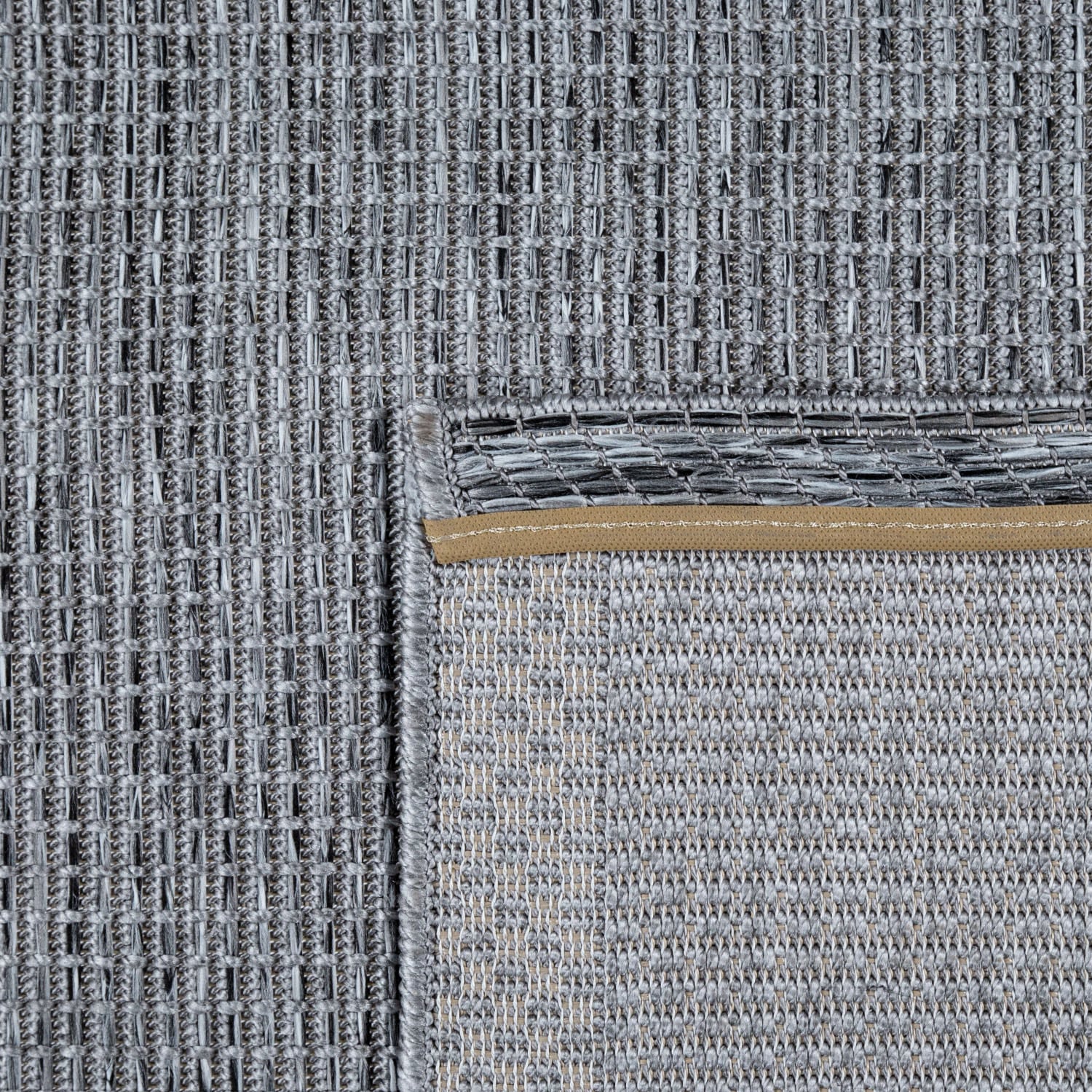 Paco Home Teppich »Quebec 135«, rund, 4 mm Höhe, Flachgewebe, meliert, In- und Outdoor geeignet, Wohnzimmer