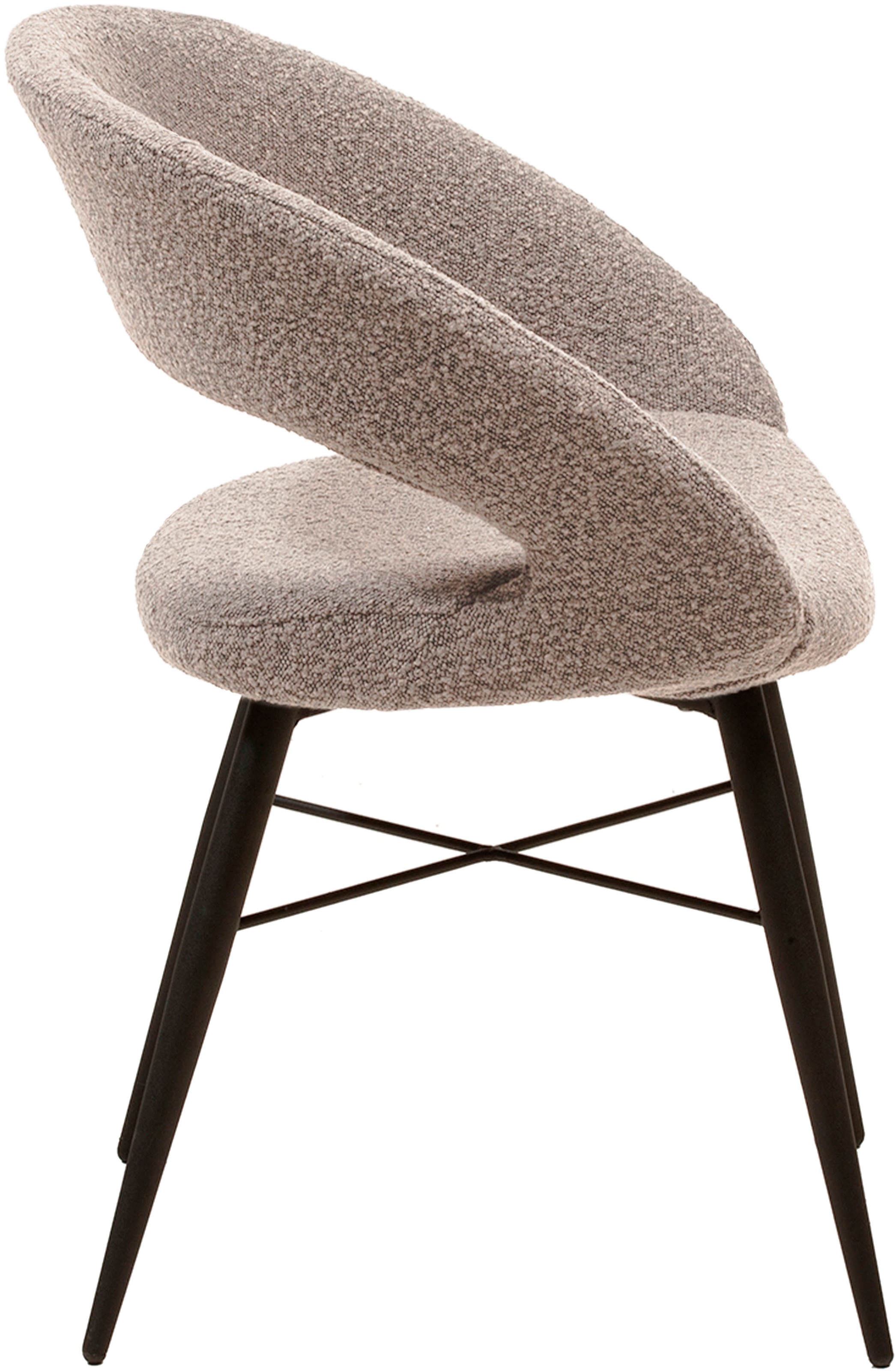 OMG Design Esszimmerstuhl »Marley«, (Set), 1 St., Stoff, mit modernem Cut-Out, Bouclé Bezug
