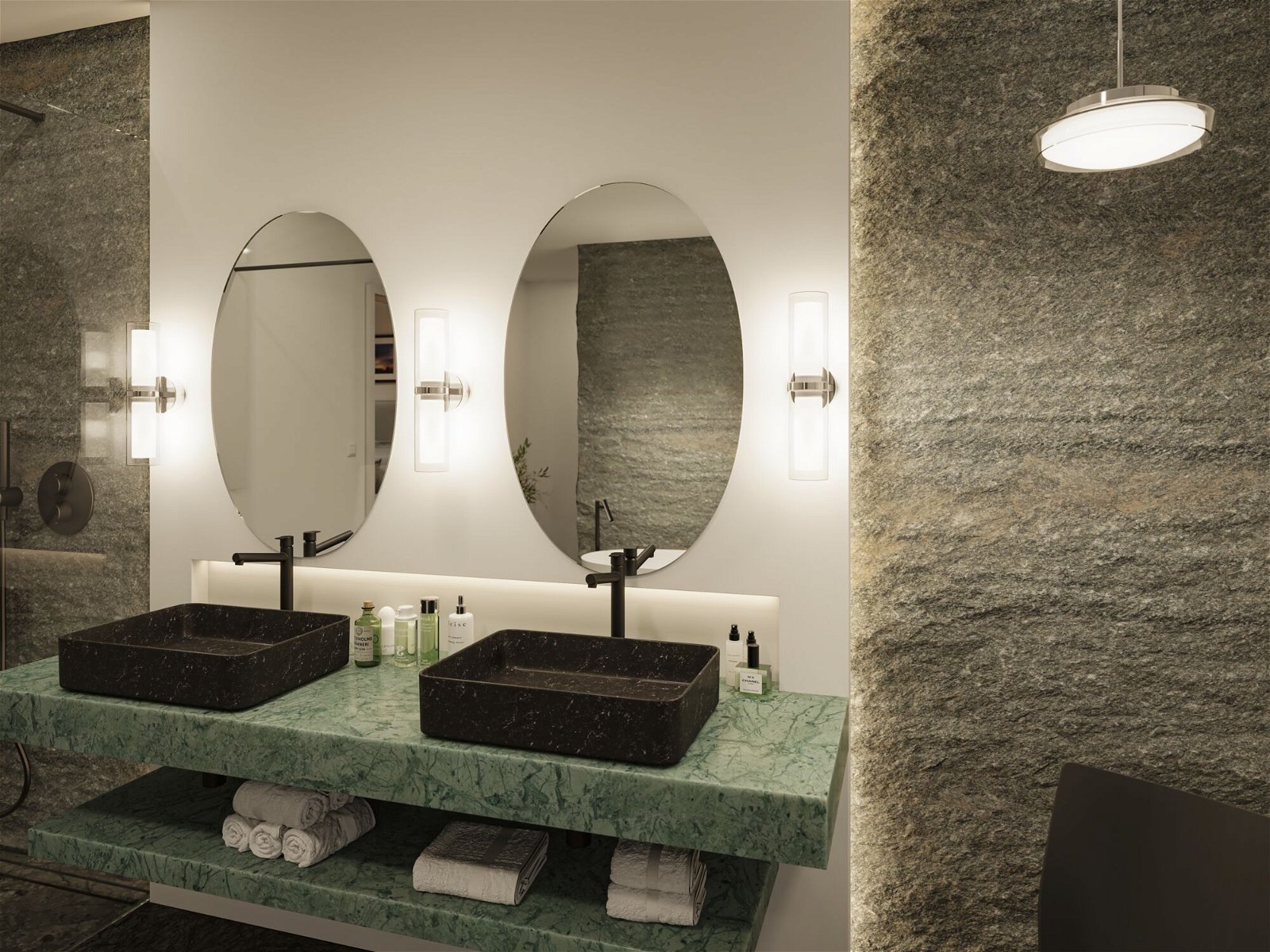 Paulmann LED Pendelleuchte »Selection Bathroom Luena IP44 11,5W 3000K Chrom 230V Glas/Metall«, 1 flammig