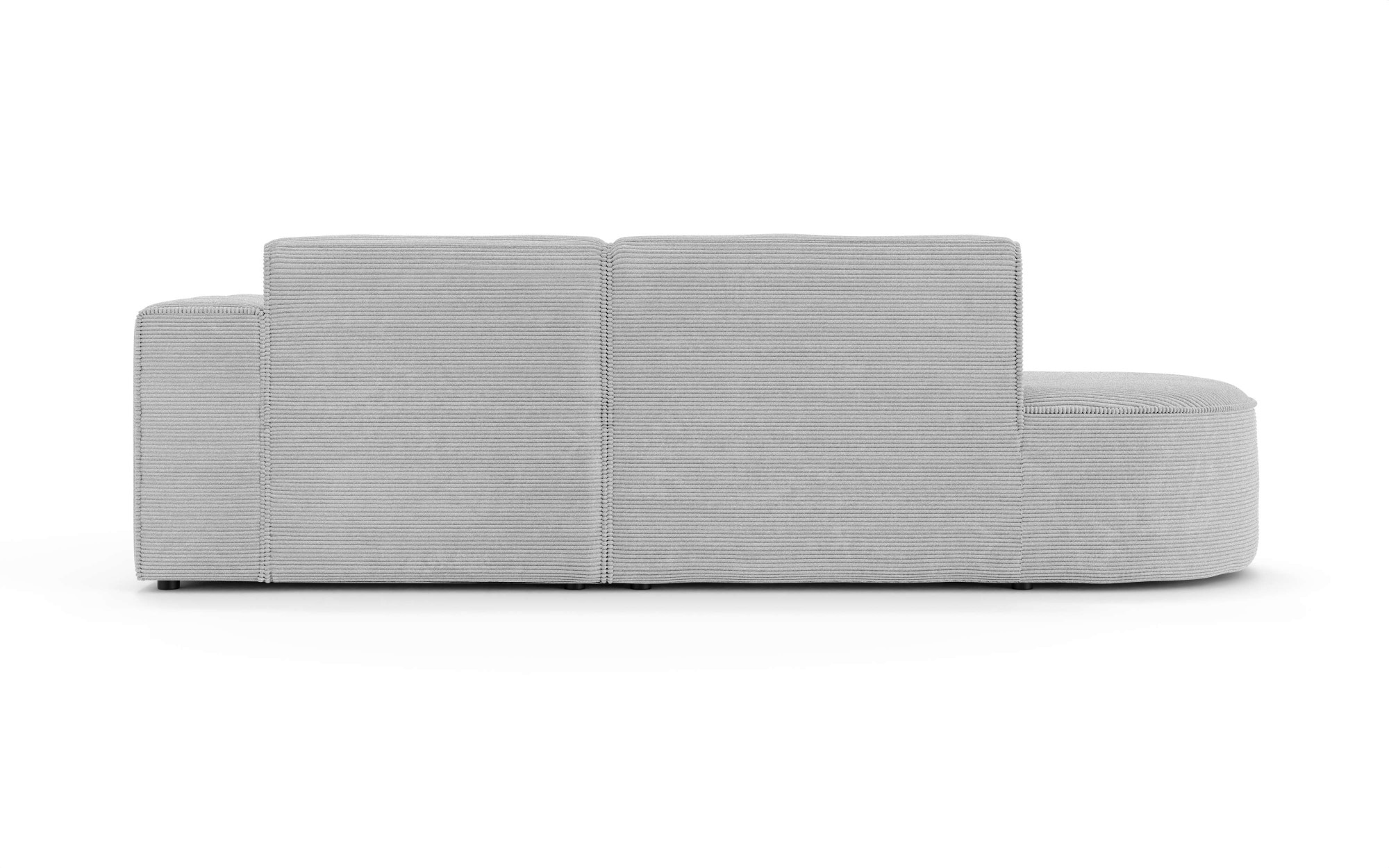 OTTO home Ecksofa »ADELLA XL Design-Sofa mit Recamiere rechts/links, 263/159/76 cm« L-Form XL mit Wellenunterfederung, runde Form, auch in Cord
