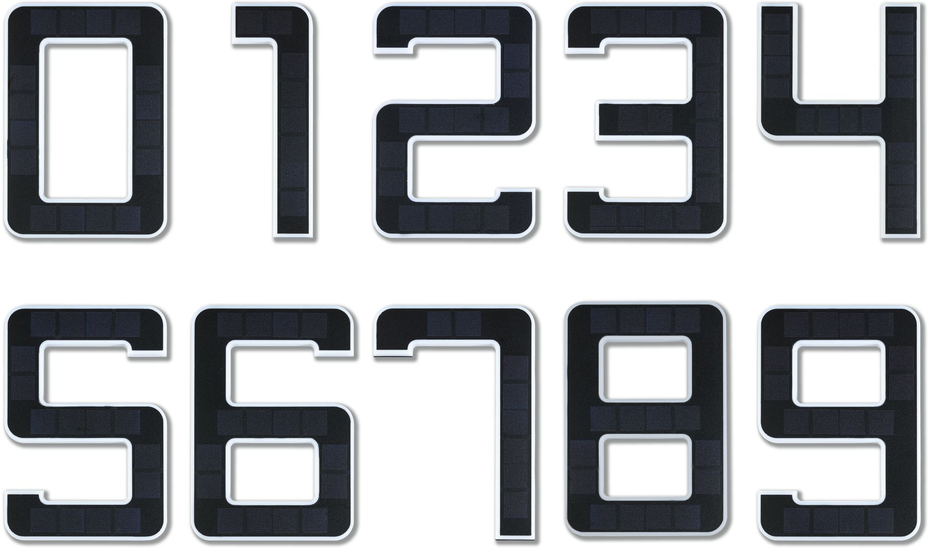 Paulmann LED Außen-Wandleuchte »Solar Hausnummer« LED-Modul 1 Stk. Warmweiß LED-Modul, Hausnummern, Buchstaben wählbar, Akku wechselbar