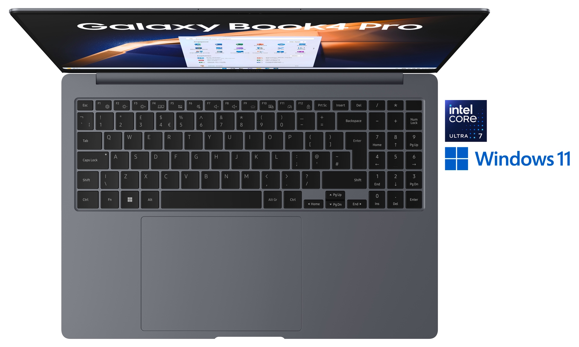 Samsung Notebook »NP960X Galaxy Book4 Pro 16''«, 40,6 cm, / 16 Zoll, Intel, Core Ultra 7, 512 GB SSD, Intel Core Ultra 7 Prozessor, 16 GB + 512 GB