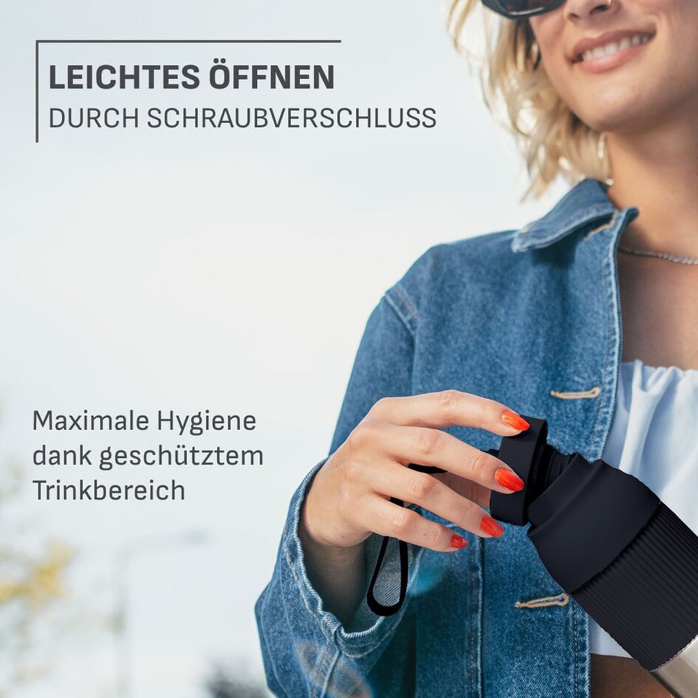 Emsa Isolierflasche »beYou Twist« mit integriertem Sieb und Trageband, 100% dicht, spülmaschinengeeignet