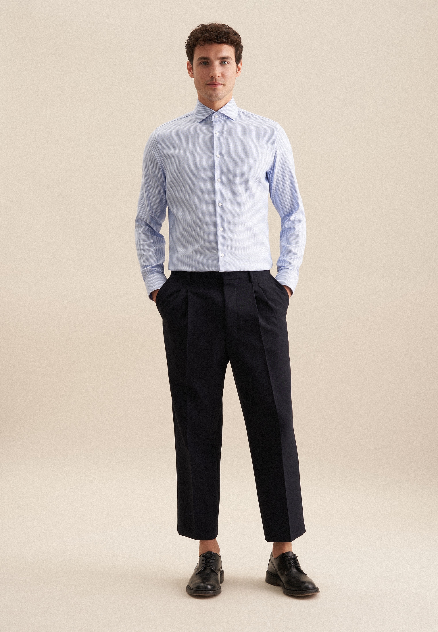 seidensticker Businesshemd »Slim« Slim 1/1 Kentkragen Struktur