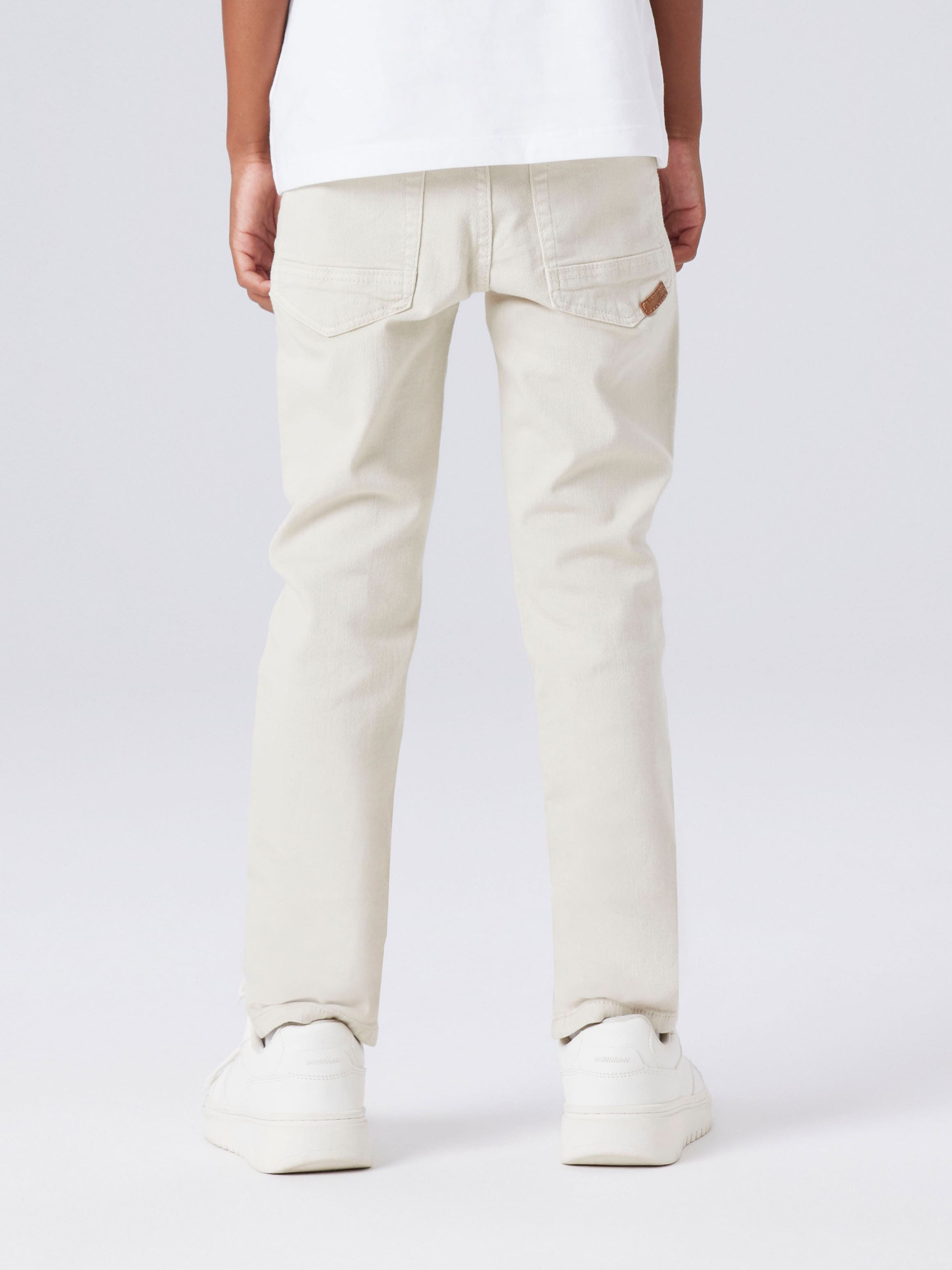 Name It Röhrenhose »NKMTHEO für Jungen mit verstellbarem Bund und schmaler Silhouette«  slim fit, Twill, Reißverschluss, uni