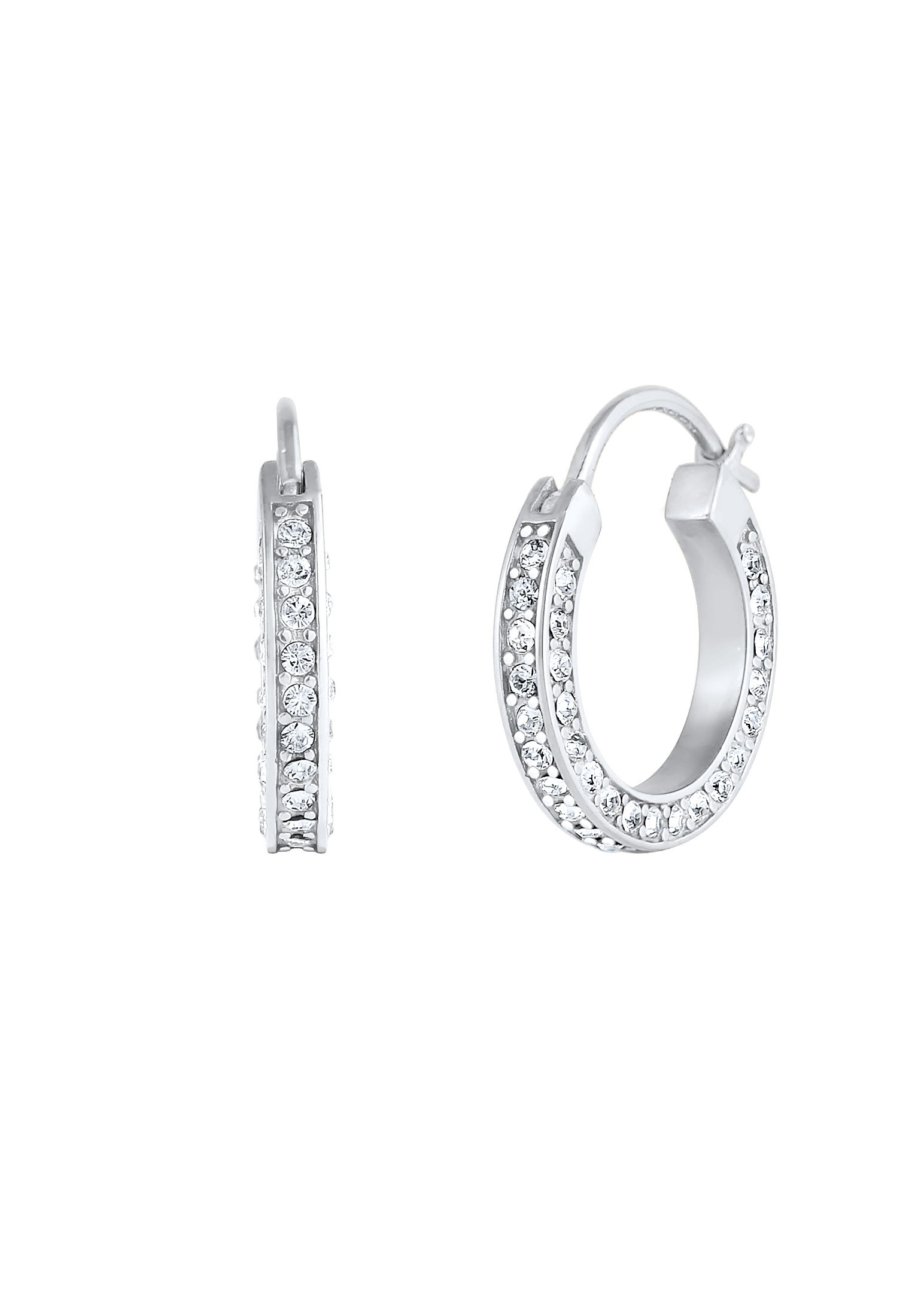 Elli Premium Paar Creolen »Ohrringe Creolen Kristall 925 Silber«