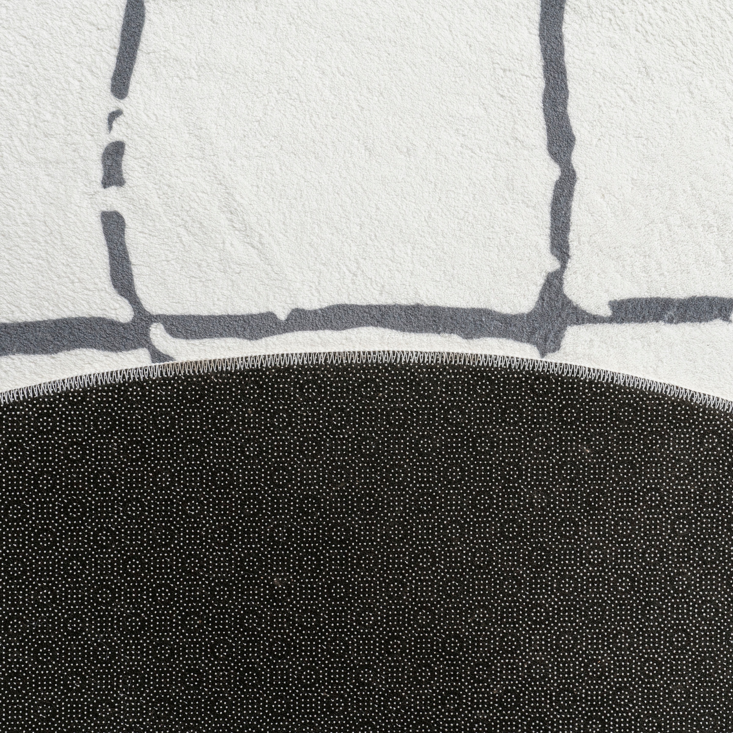 Paco Home Teppich »Luton 663«, rund, 12 mm Höhe, Kurzflor, Rauten Muster, Scandi Design, Wohnzimmer, Esszimmer