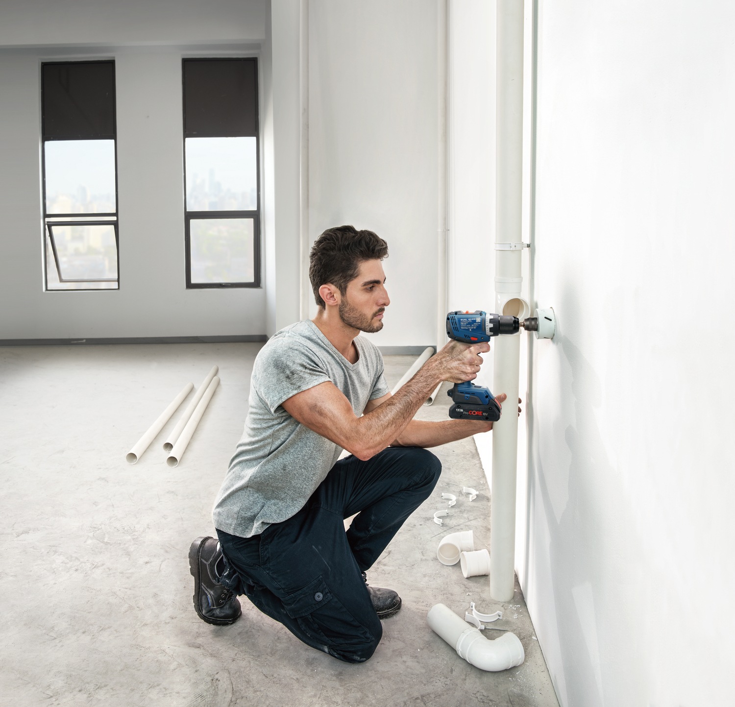 Bosch Professional Akku-Bohrschrauber »»GSR 18V-65««, Inkl. 2x Akku ProCORE 18V 4,0Ah, in L-BOXX -Koffer
