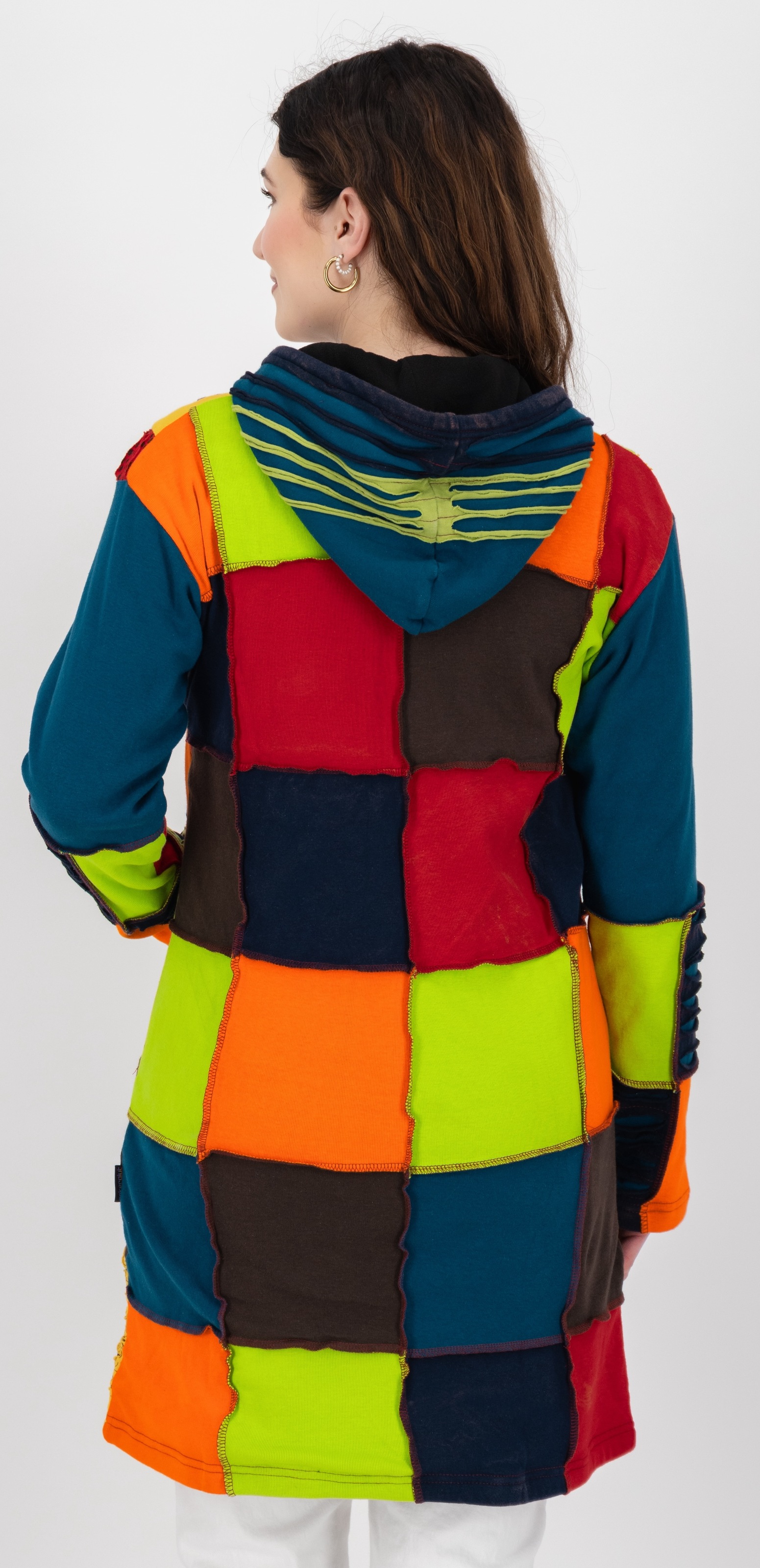 DEPROC Active Fleecejacke »Patchwork NUNAVUT LONG WMN«, auch in Großen Größen erhältlich