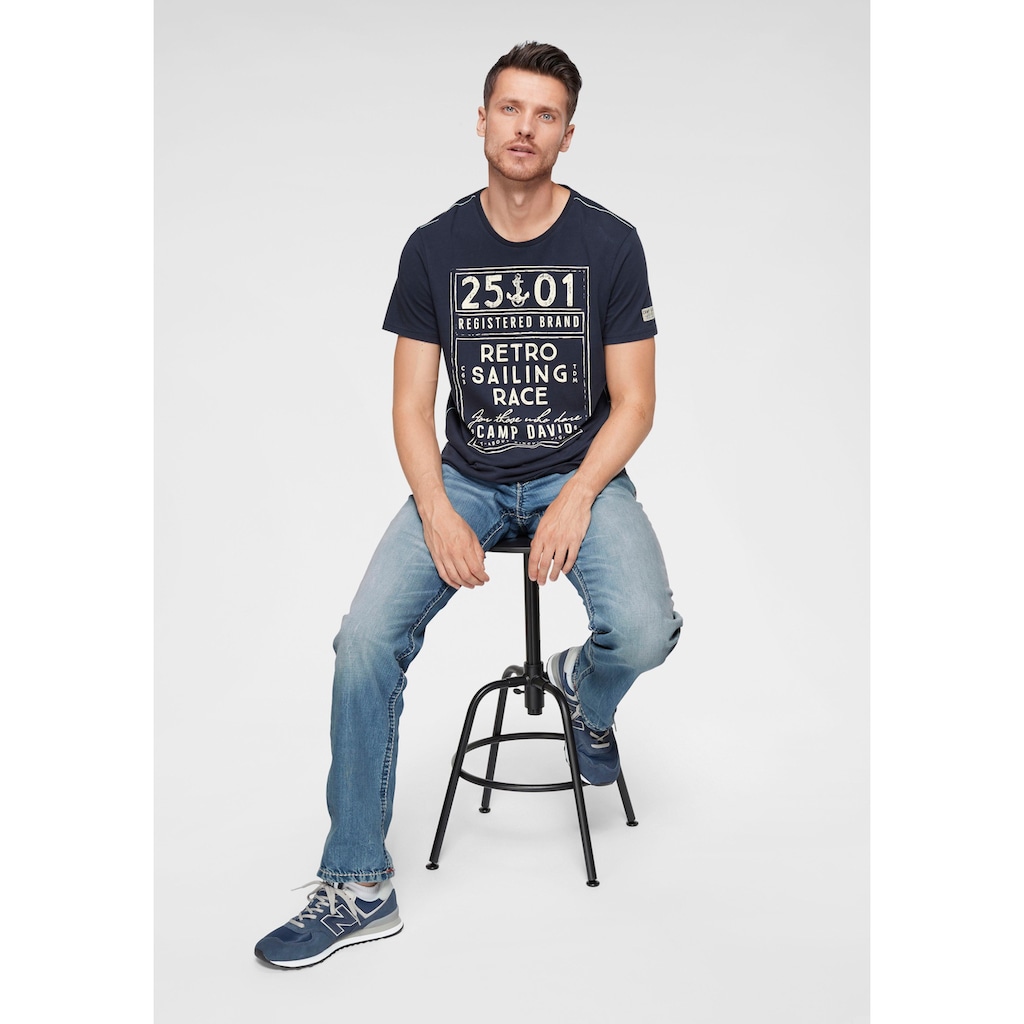 CAMP DAVID Loose-fit-Jeans, mit markanten Nähten und Stretch