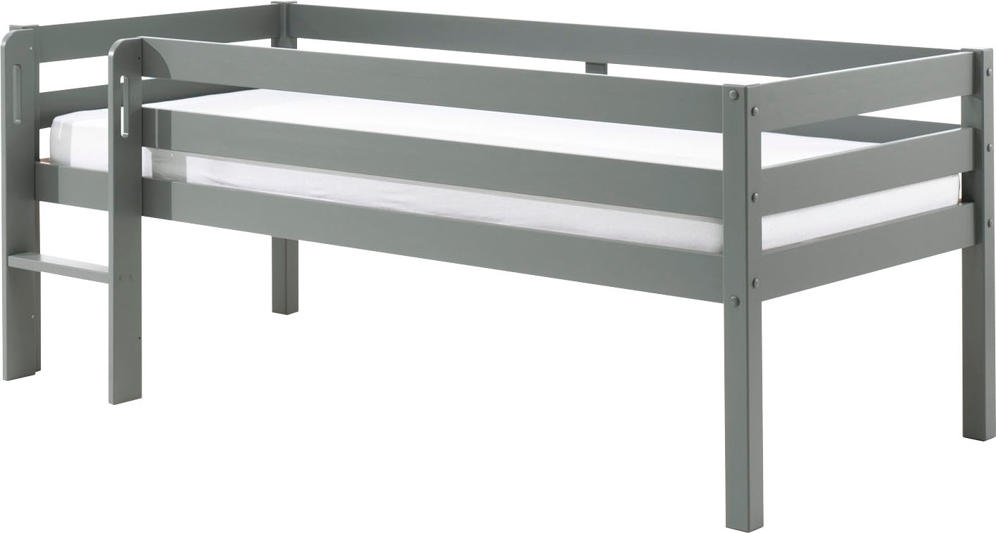 Vipack Spielbett »Vipack Pino«, (Made in Europe), Niedriges Spielbett mit LF 90 x 200 cm, Ausf. weiß oder grau lackiert