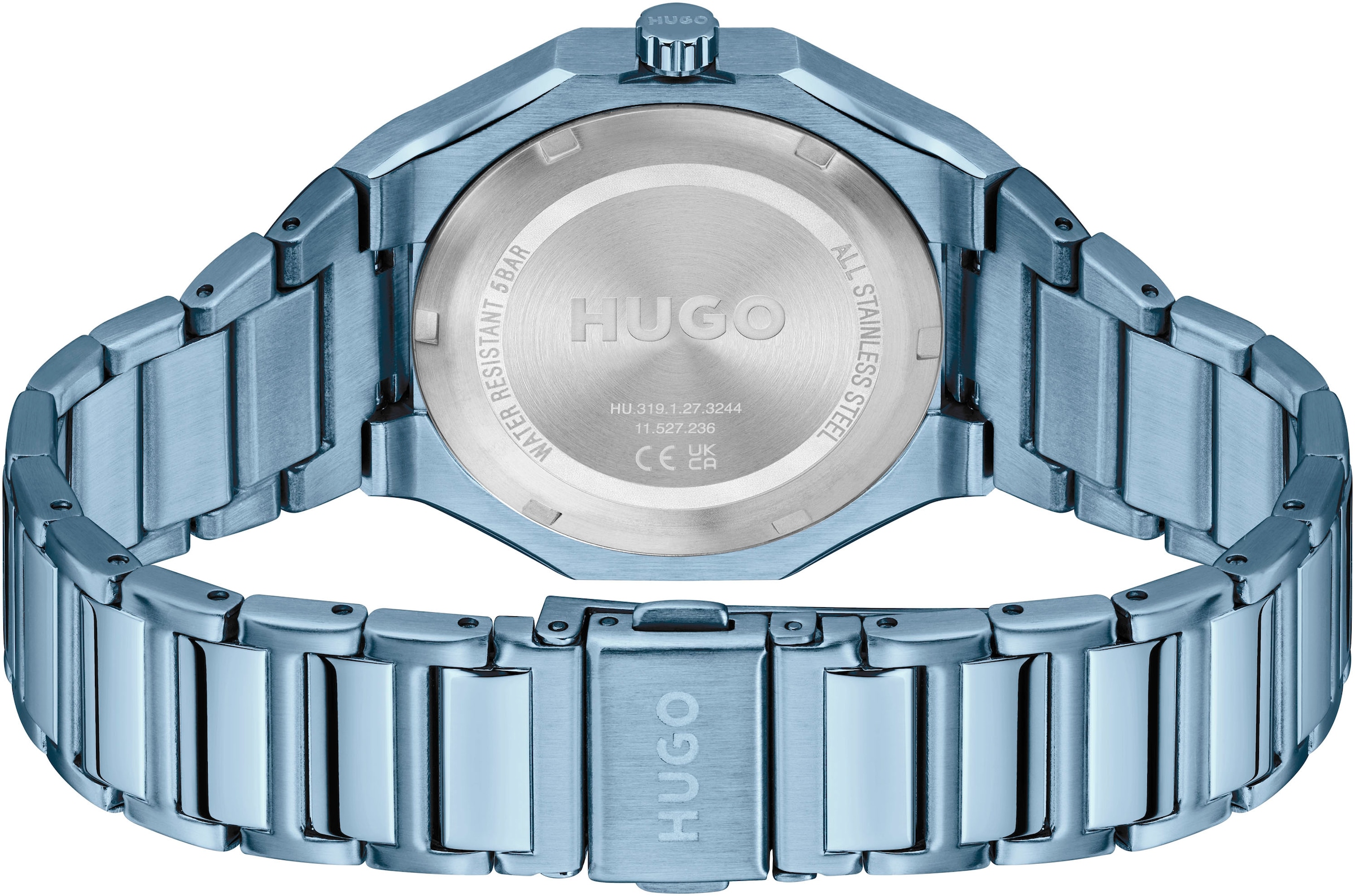 HUGO Quarzuhr »#GRAIL FOR HER«, Armbanduhr, Damenuhr, analog, Edelstahlarmband