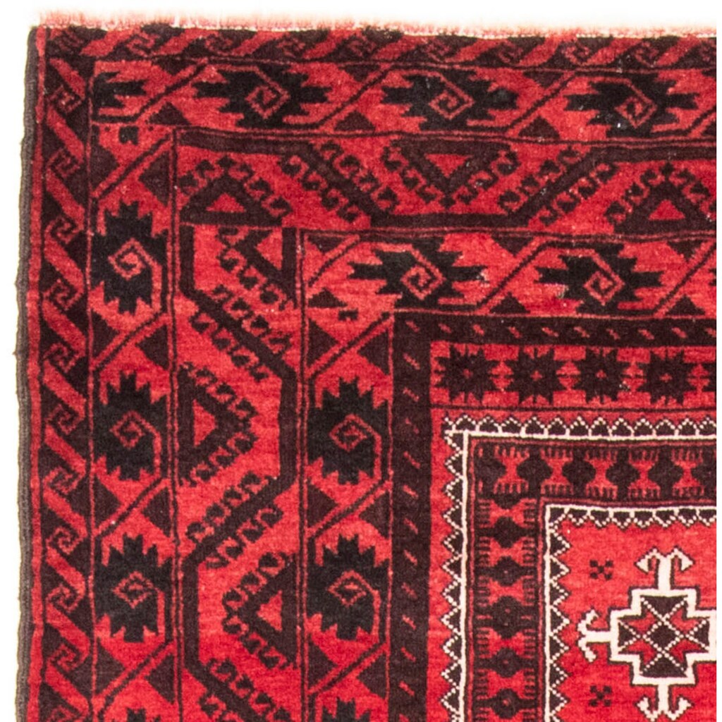 morgenland Hochflor-Läufer »Belutsch Medaillon Rosso 207 x 112 cm«, rechteckig