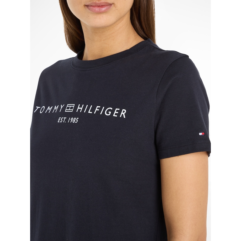 Tommy Hilfiger Shirtkleid »RLX CORP LOGO TSHIRT DRS SS«, mit Logoschriftzug