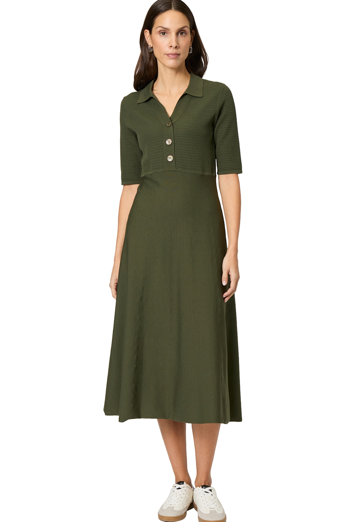 Zero Strickkleid »Strickkleid mit Knopfleiste«