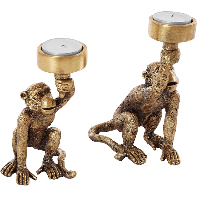 Leonique Kerzenhalter »Monkey«, (Set, 2 St.) auf Rechnung kaufen