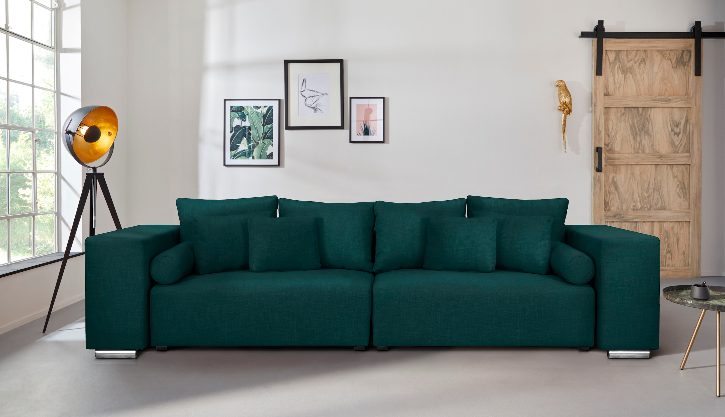 INOSIGN Big-Sofa »Aliya«, incl. Bettfunktion und Bettkasten, Breite 290 cm,incl. Zierkissen