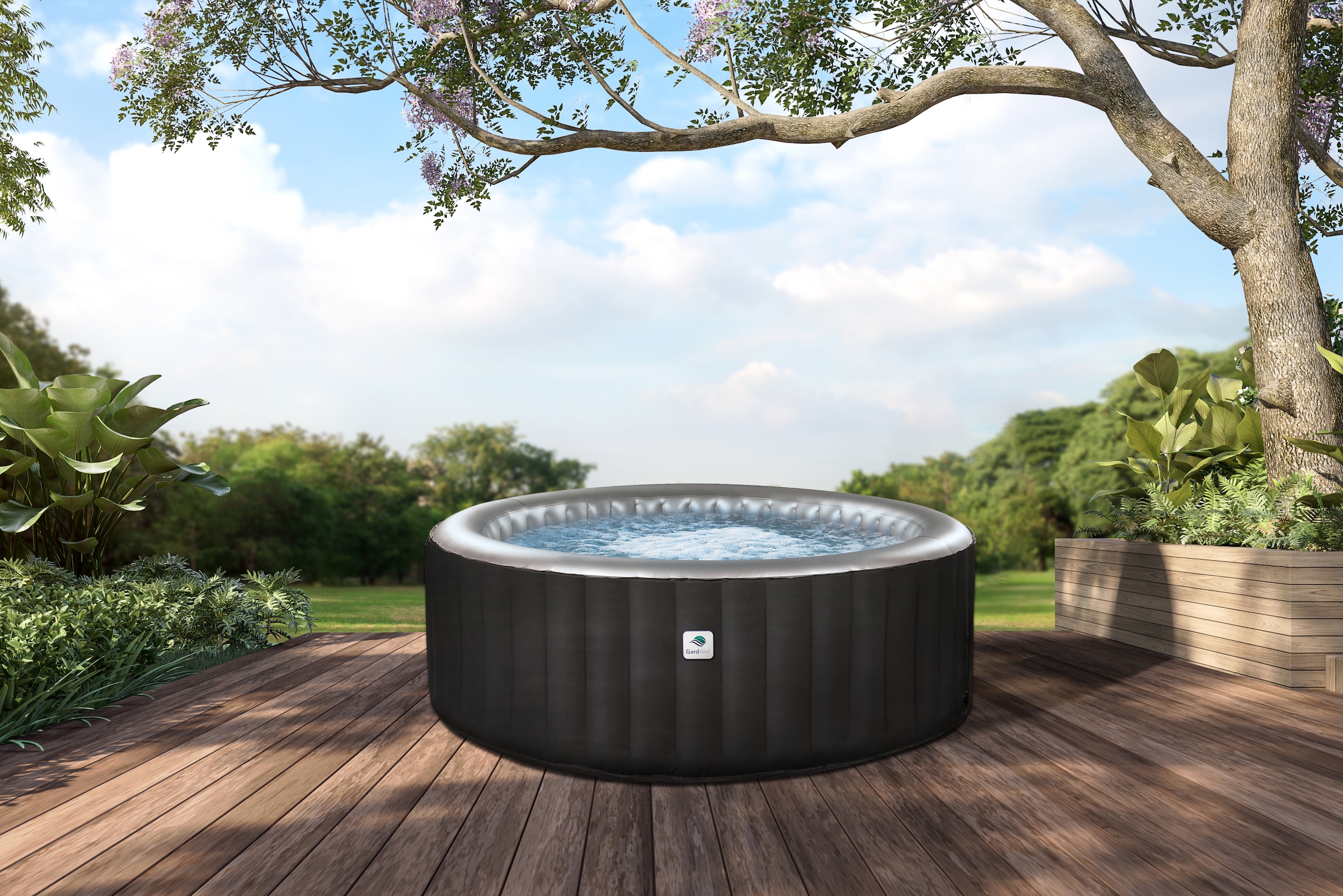 GardWell Whirlpool »Round City«, ØxH: 165x70 cm, für 3 Personen