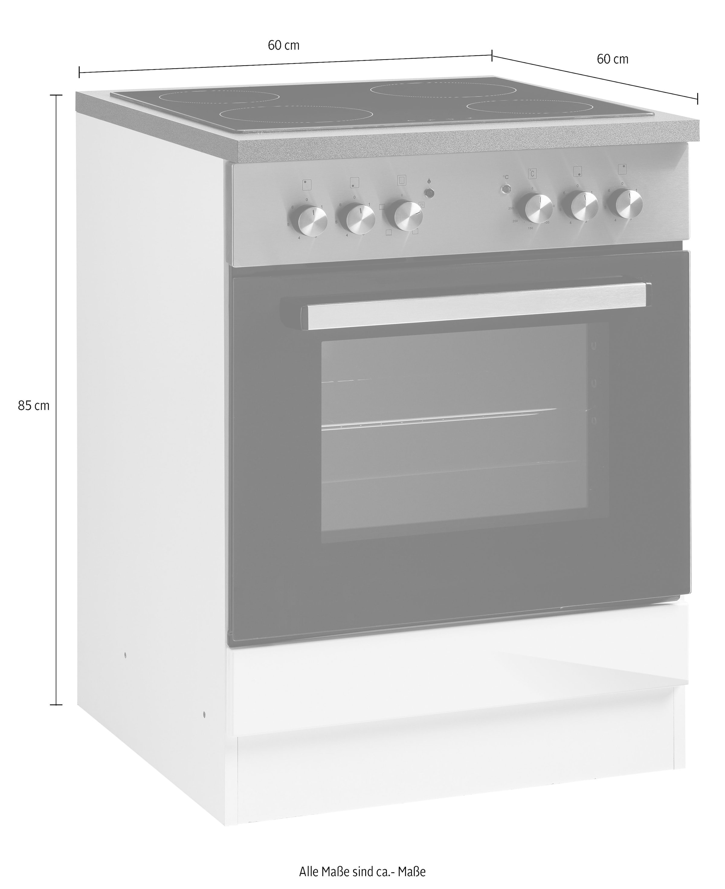 KOCHSTATION Herdumbauschrank »KS-Trient«, 60 cm breit
