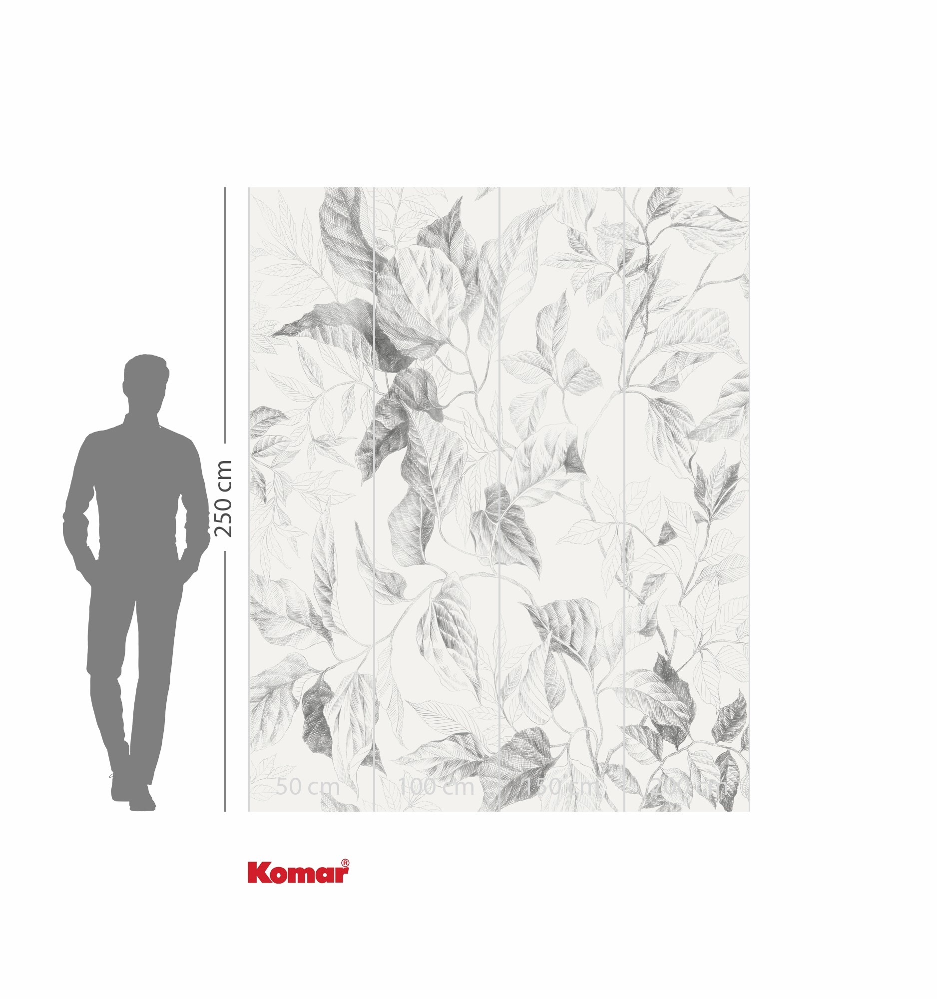 Komar Fototapete »Vlies Fototapete - Jeu de Feuilles - Größe 200 x 250 cm« Motiv | bedruckt glatt