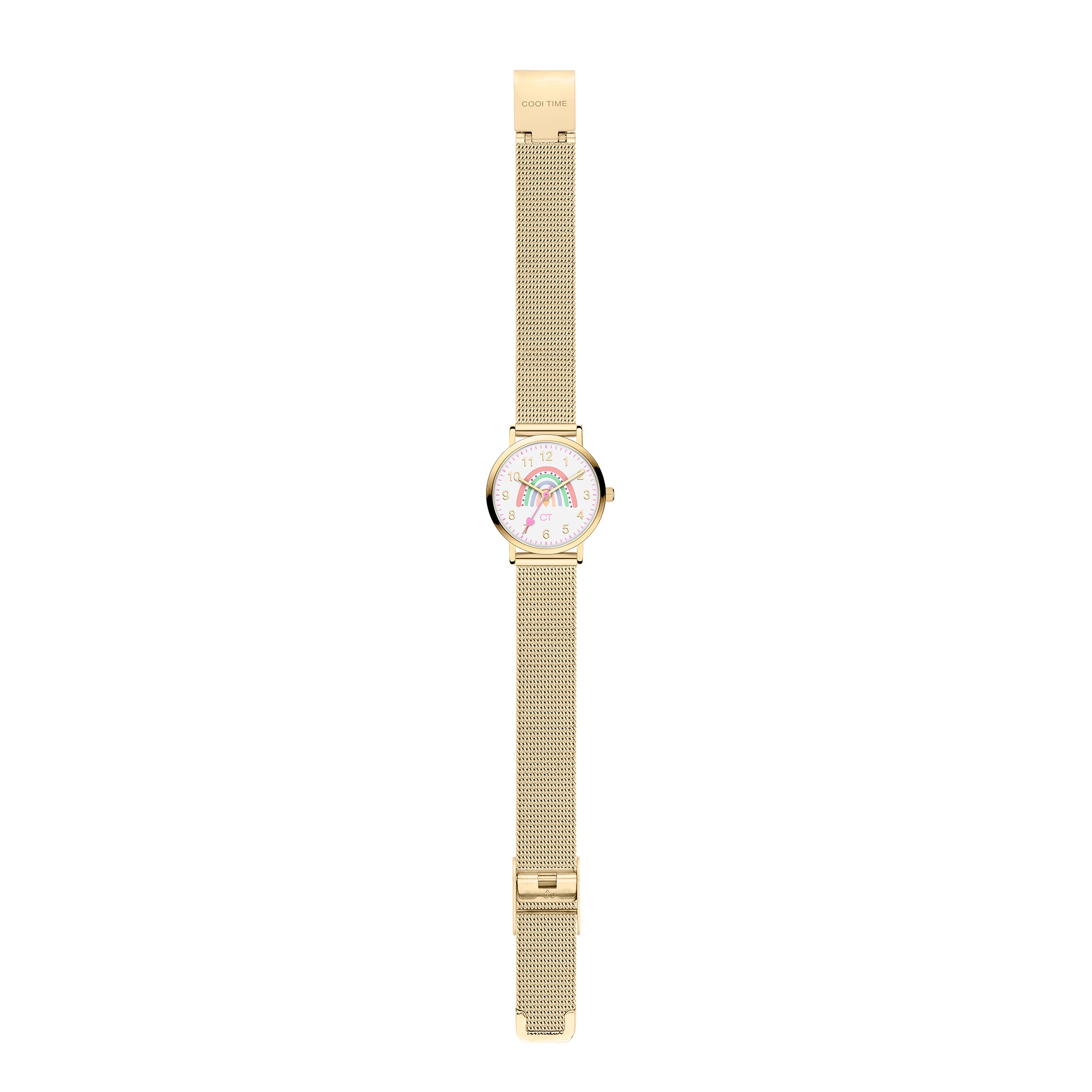 COOL TIME Quarzuhr »The Cool Rainbow« Armbanduhr, Edelstahlarmband, Kinderuhr, Mädchen, analog