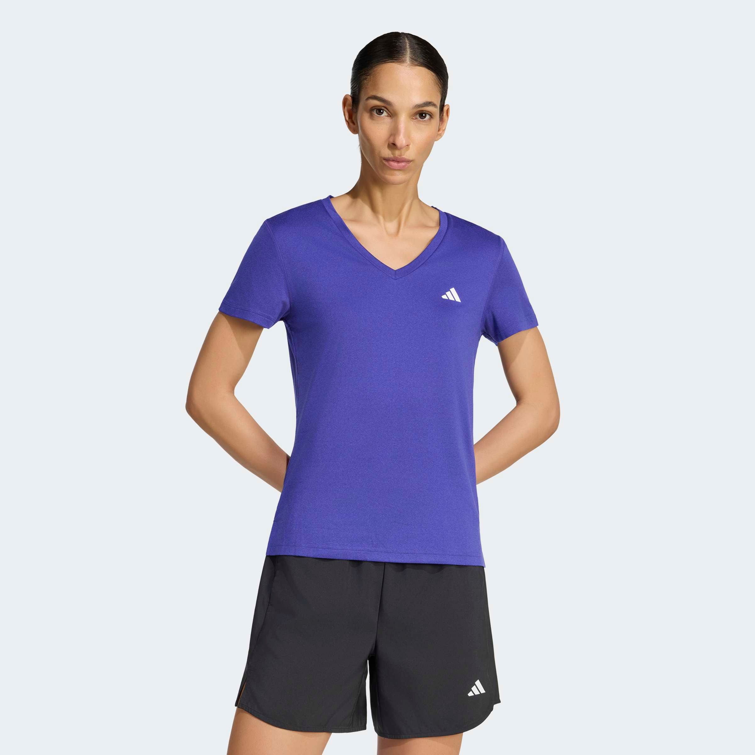 adidas Performance T-Shirt »ADIDAS WORKOUT ESSENTIALS MIT V-AUSSCHNITT« mit V-Ausschnitt, ohne Verschluss