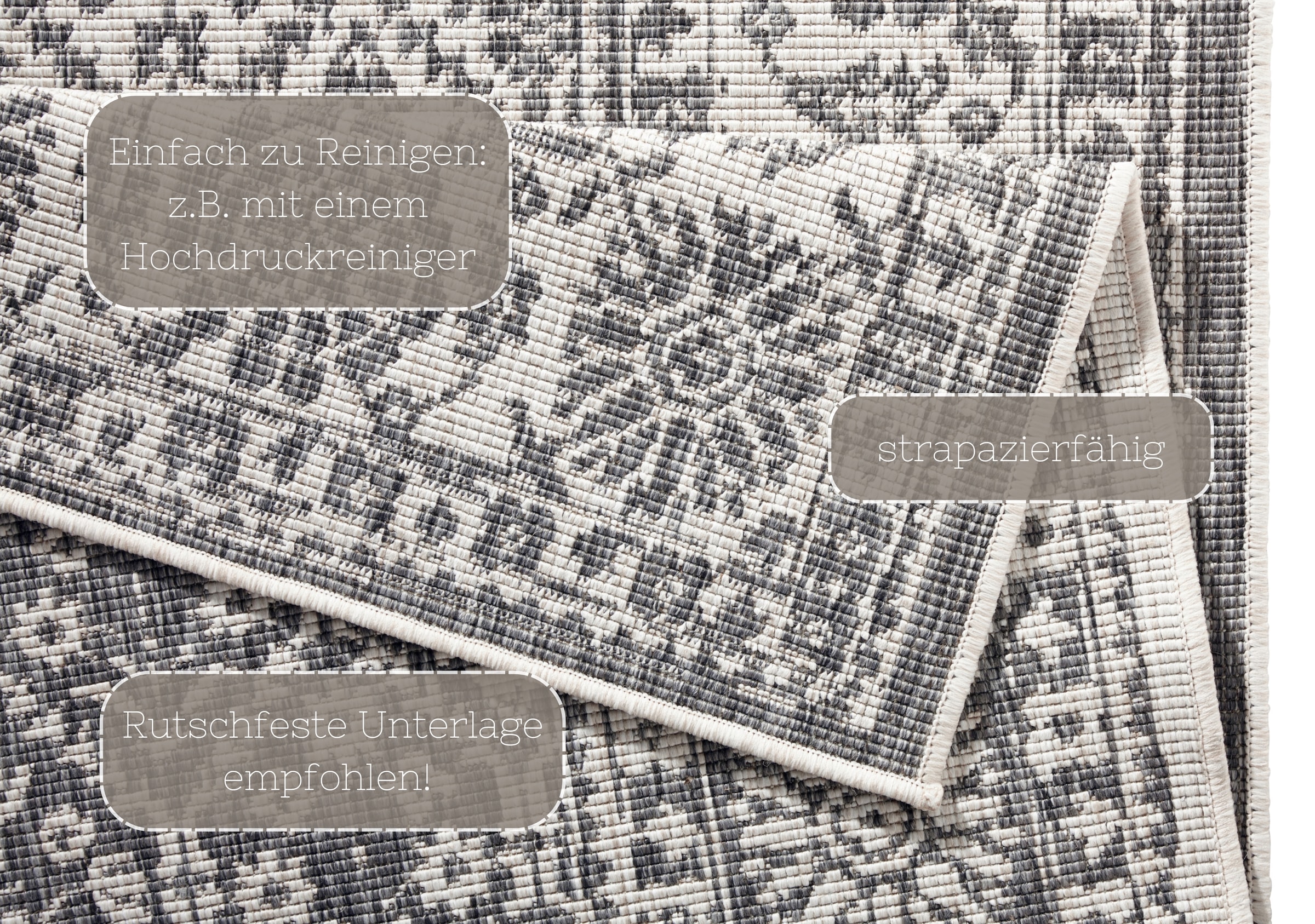 HANSE Home Teppich »Curacao« rechteckig 5 mm Höhe In-& Outdoor, Läufer, Wetterfest, Balkon, Wohnzimmer, Wasserfest