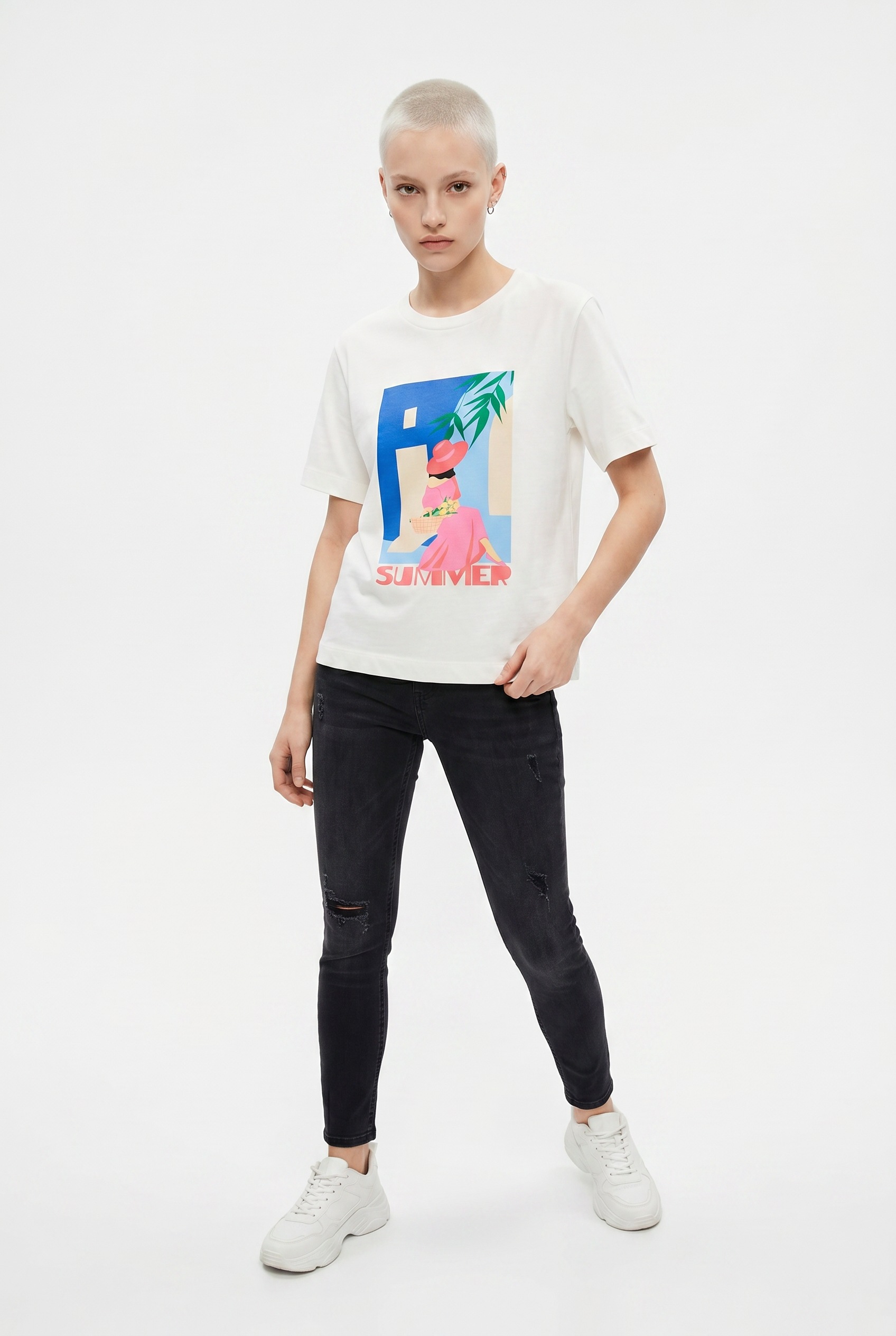Vero Moda Kurzarmshirt »VMSALLI METTE SS TOP BOX JRS« Baumwolle, regular fit