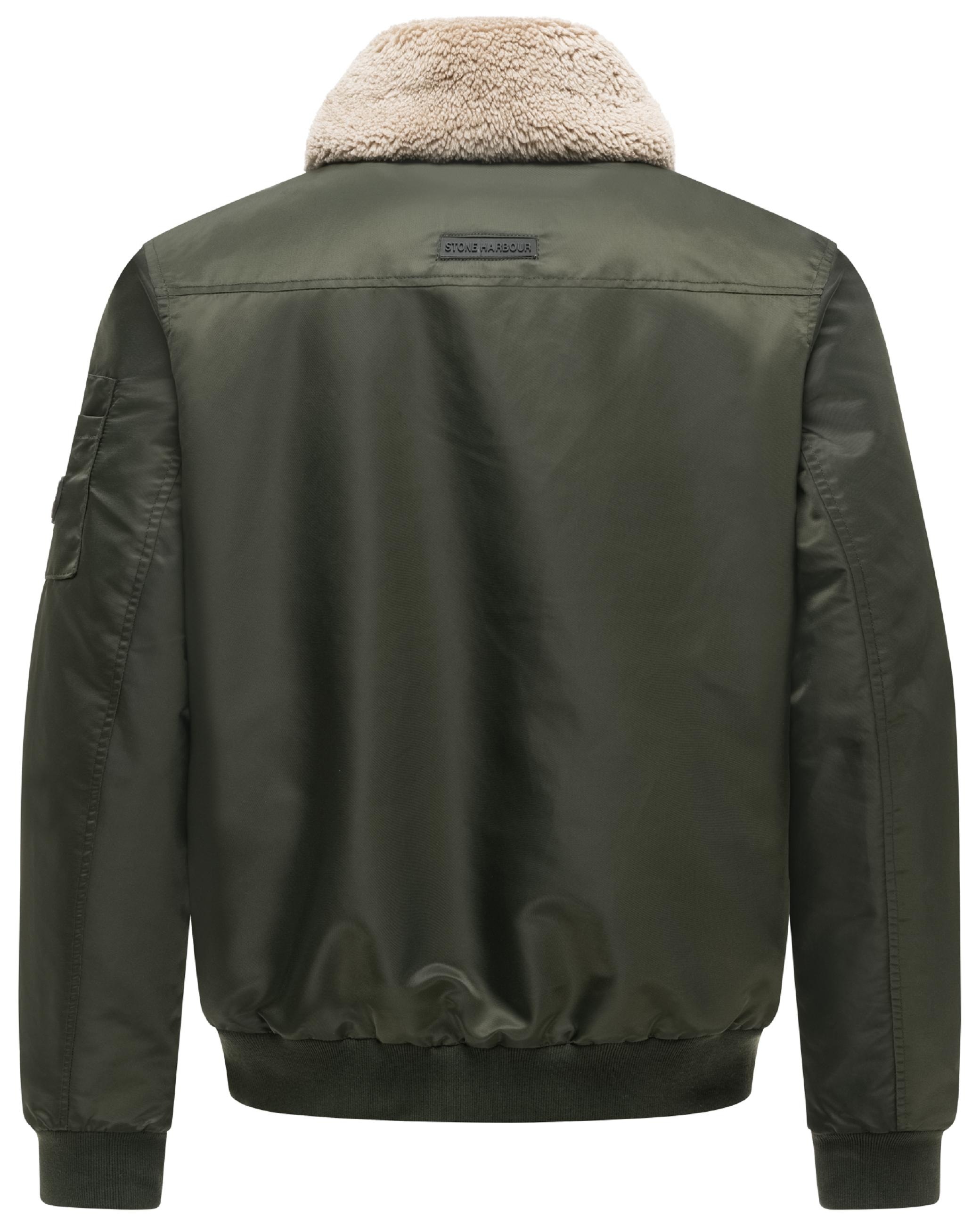 Stone Harbour Winterjacke »Winterjacke Somaeel XX« ohne Kapuze Warme Herren Hybridjacke mit Teddykragen