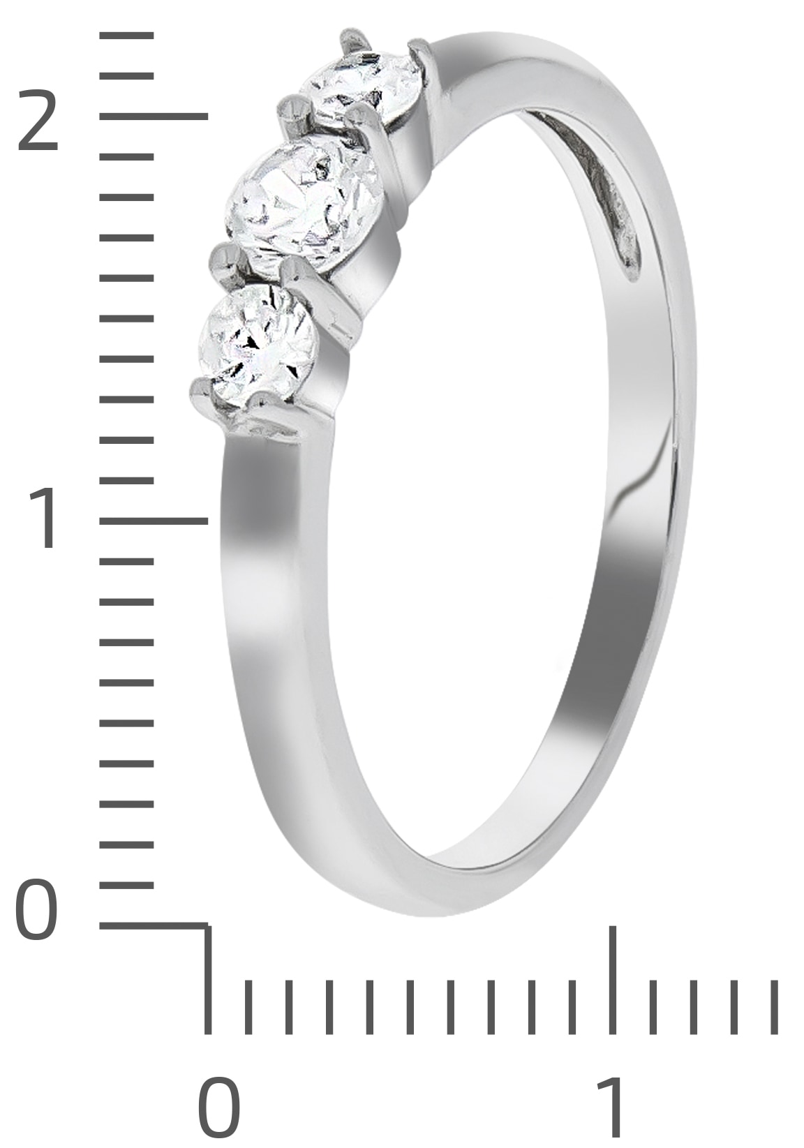 Firetti Fingerring »Schmuck Geschenk Silber 925 Silberring Trilogie«, mit Zirkonia (synth.)