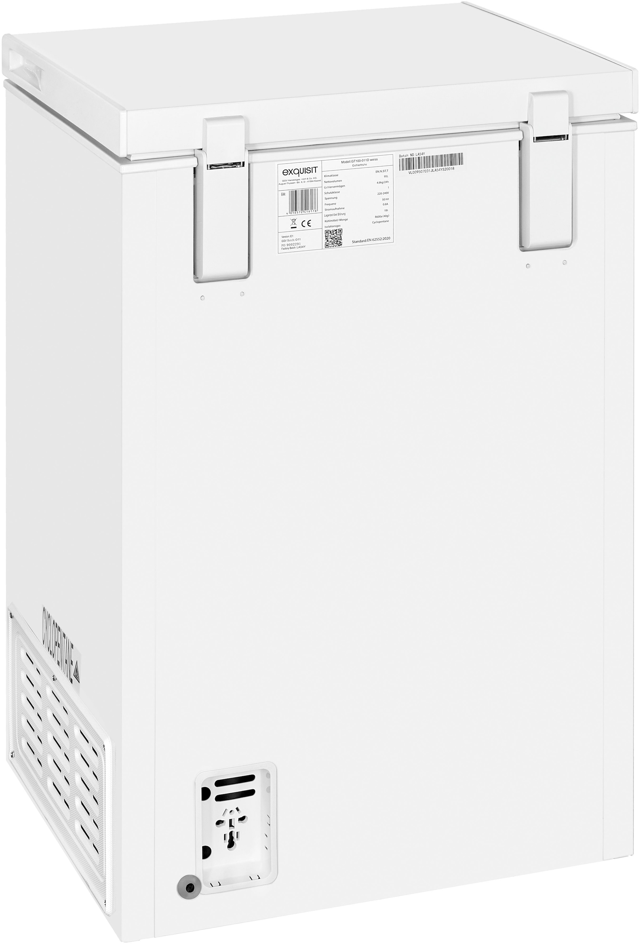 exquisit Gefriertruhe »GT100-011D weiss«, 85,4 cm hoch, 54,6 cm breit