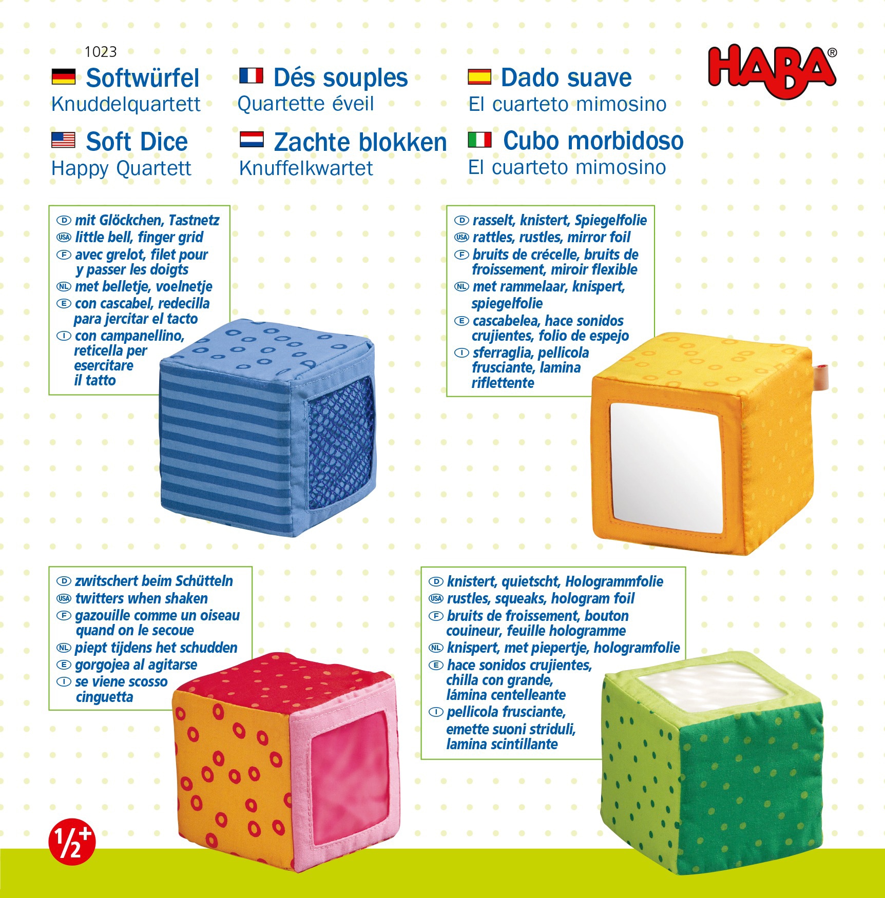Haba Spielbausteine »Knuddelquartett«, (4 St.), mit Soundeffekt
