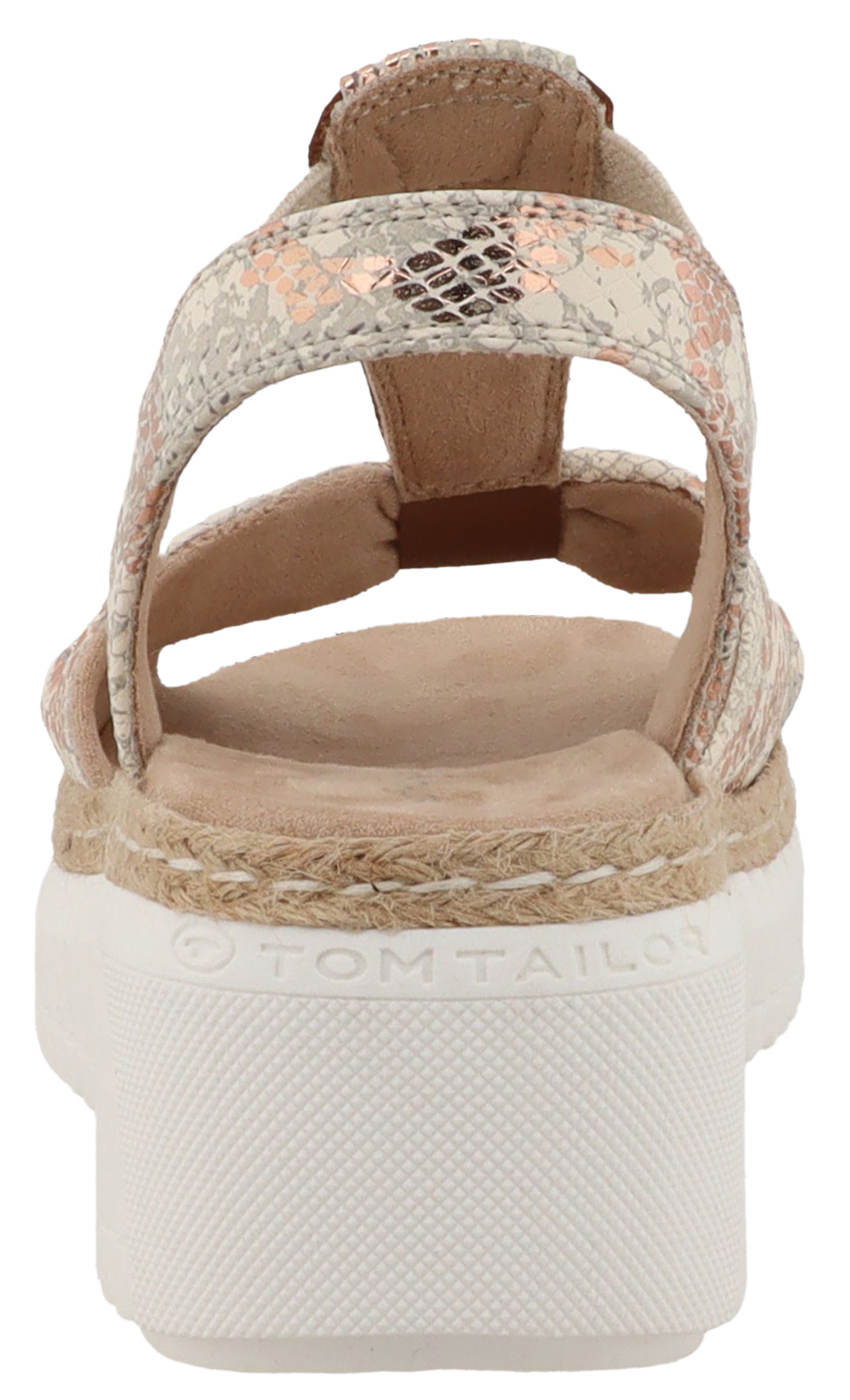 TOM TAILOR Keilsandalette »Vally«  Plateau, Sommerschuh, Riemchensandale in Snake-Optik