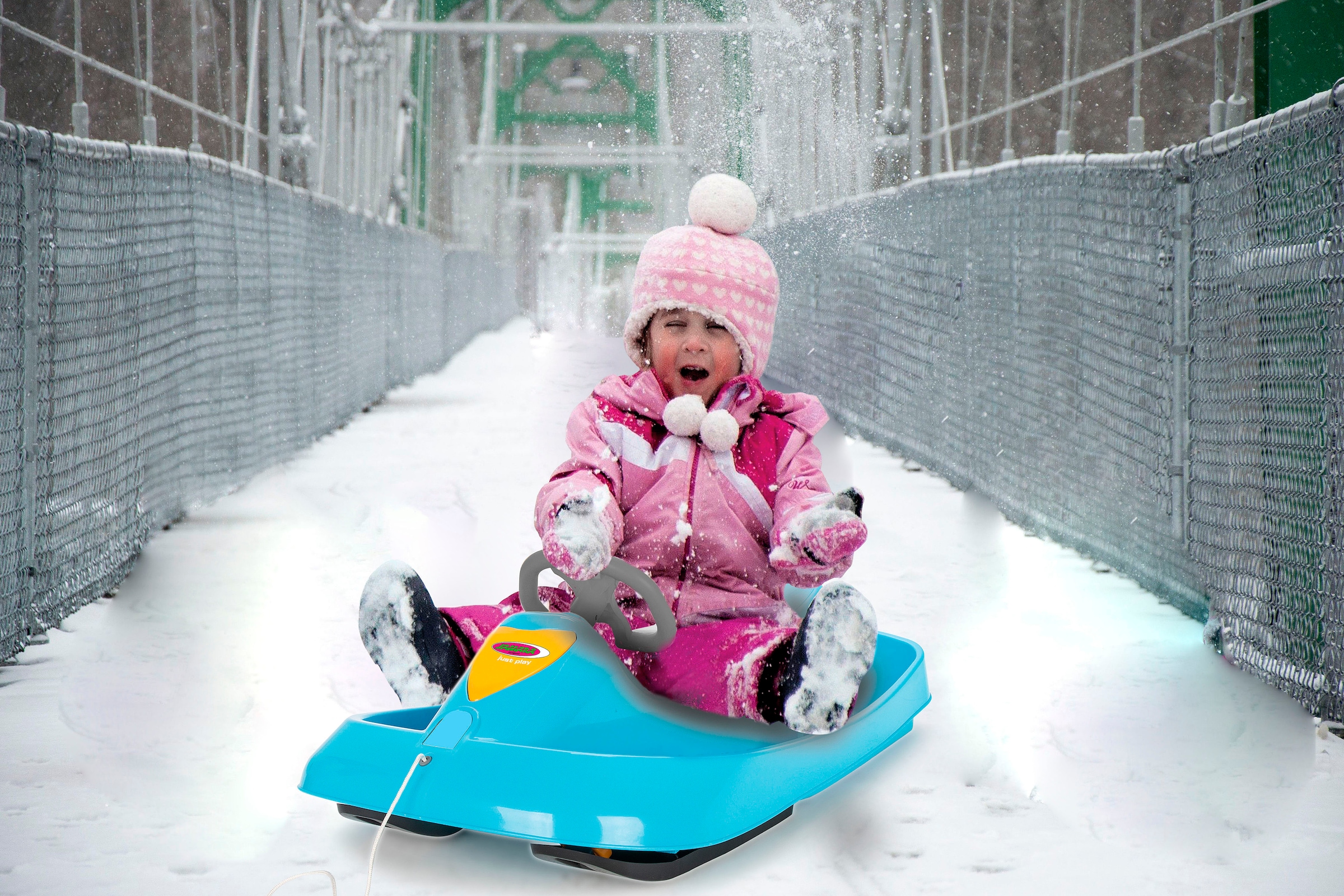 Jamara Bob »Snow Play Bob Ralley 100 cm, mit Lenkrad und Bremse«