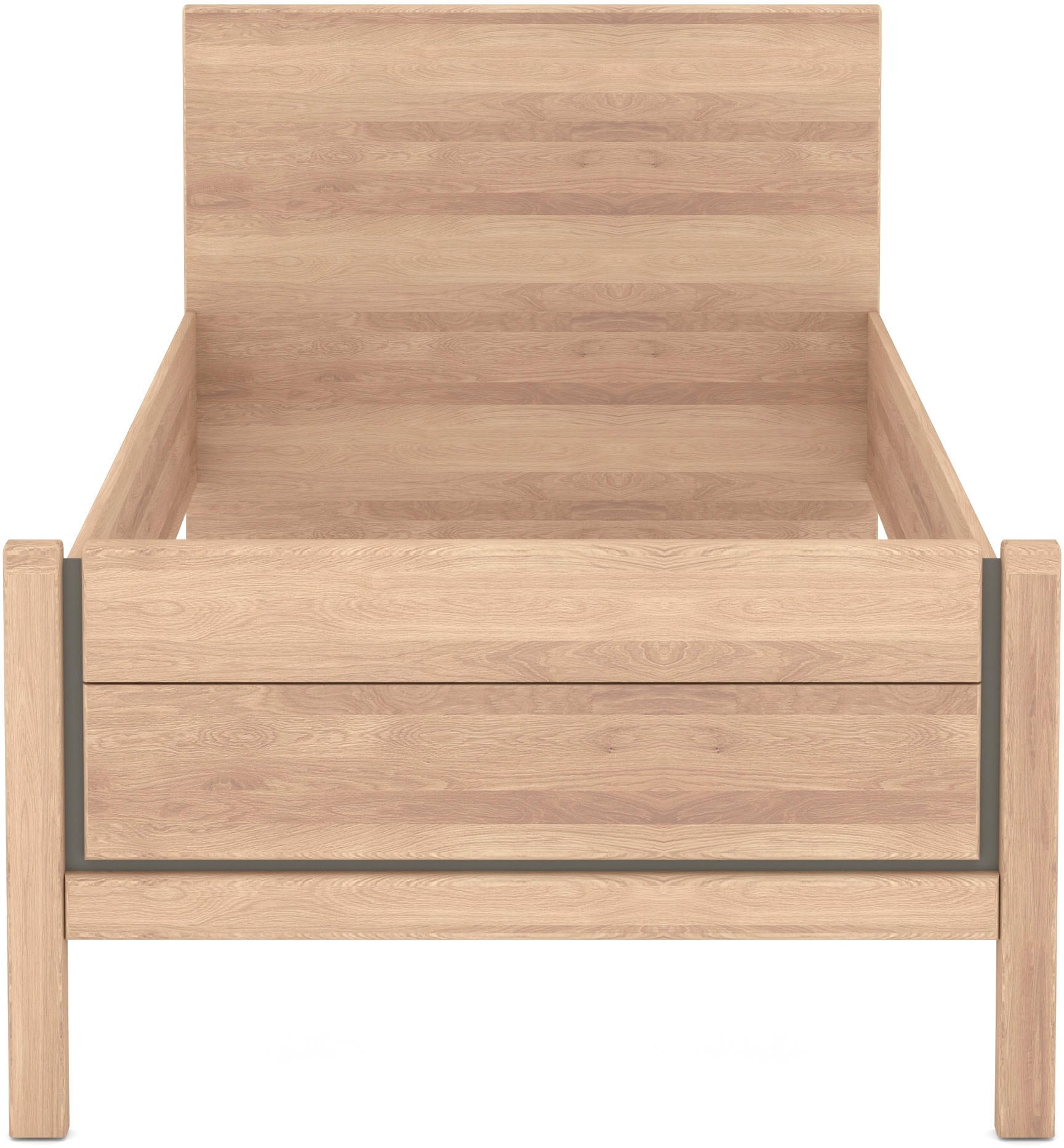 Musterring Holzbett »Sorrent, Bettgestell, Bettrahmen, teilmassiv Eiche«, (MADE IN GERMANY), Eiche teilmassiv, Liegehöhenverstellung, Stollenfußteil