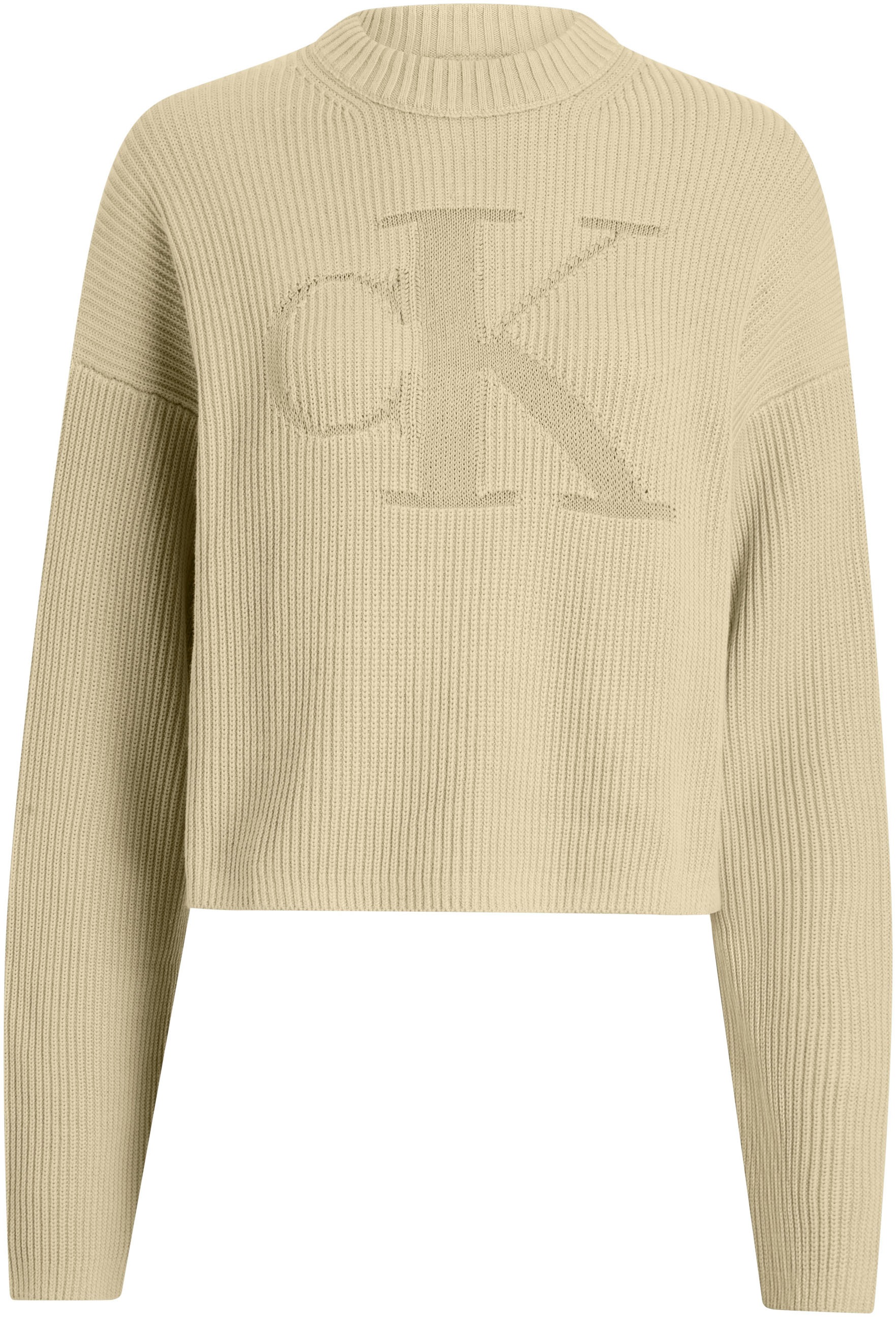 Calvin Klein Jeans Stehkragenpullover »LOGO INTARSIA REGULAR SWEATER«, mit Logostickerei