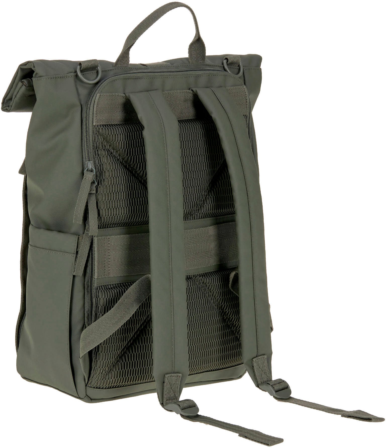 LÄSSIG Wickelrucksack »Green Label, Rolltop Up, olive«, vegan; zum Teil aus recyceltem Material