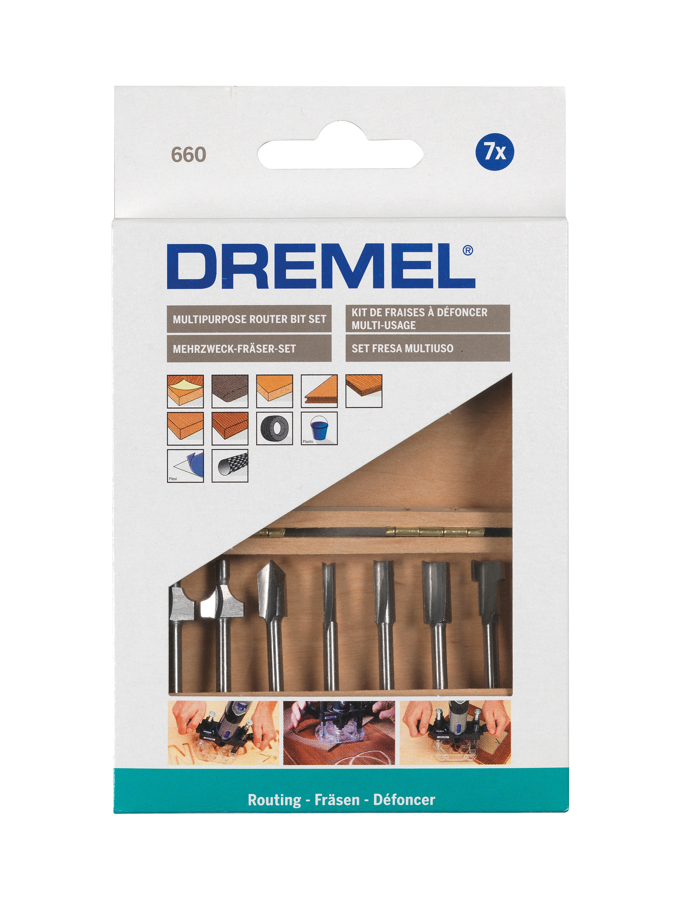 DREMEL Werkzeugset, 7-tlg., Mehrzweck-Fräser-Set