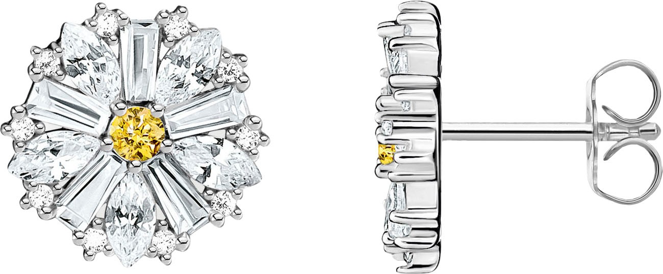 THOMAS SABO Paar Ohrstecker »Lovely Daisy Ohrstecker groß, H2169-051-4«, mit Zirkonia (synth.)