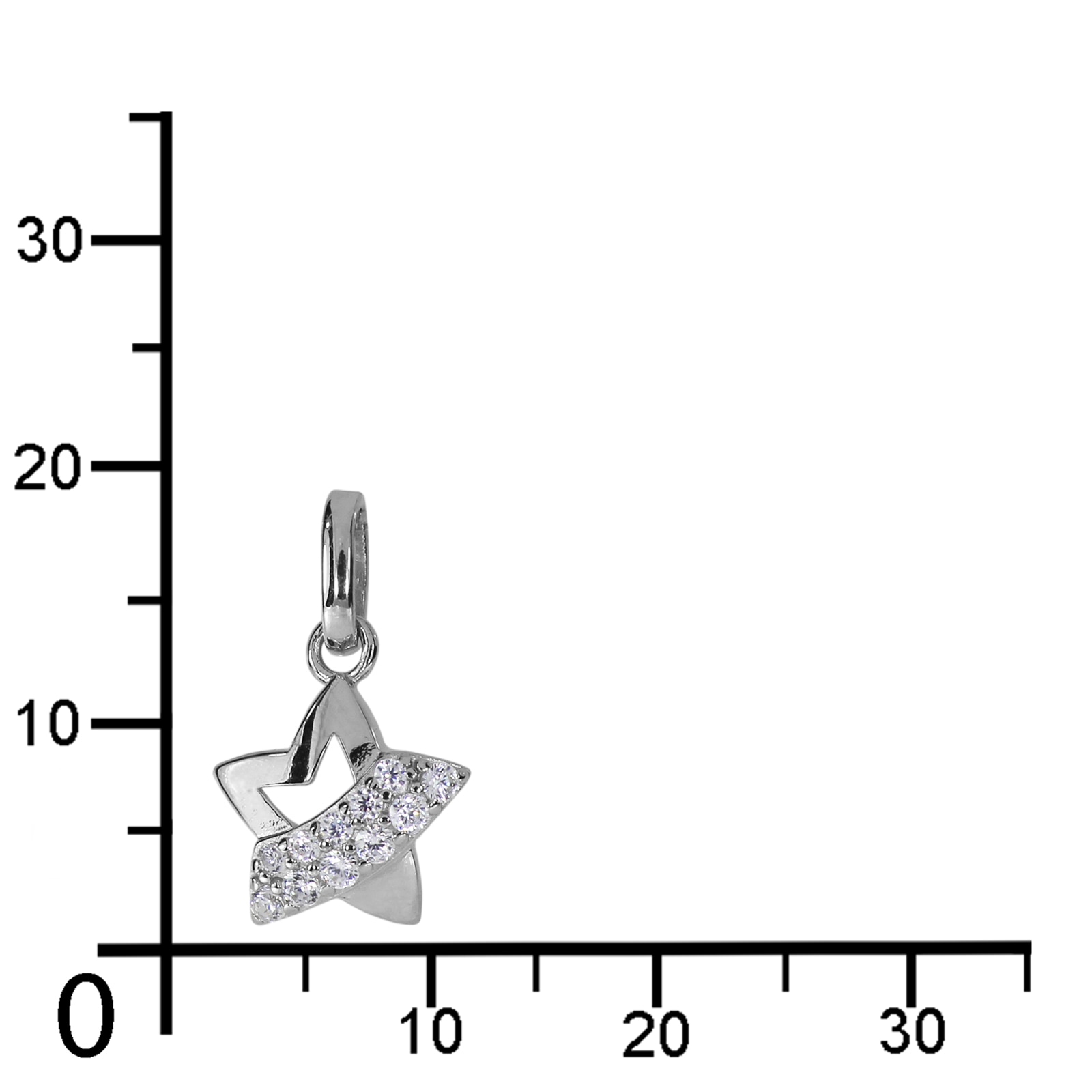 OSTSEE-SCHMUCK Kettenanhänger »- Stern - Silber 925/000 - Zirkonia«