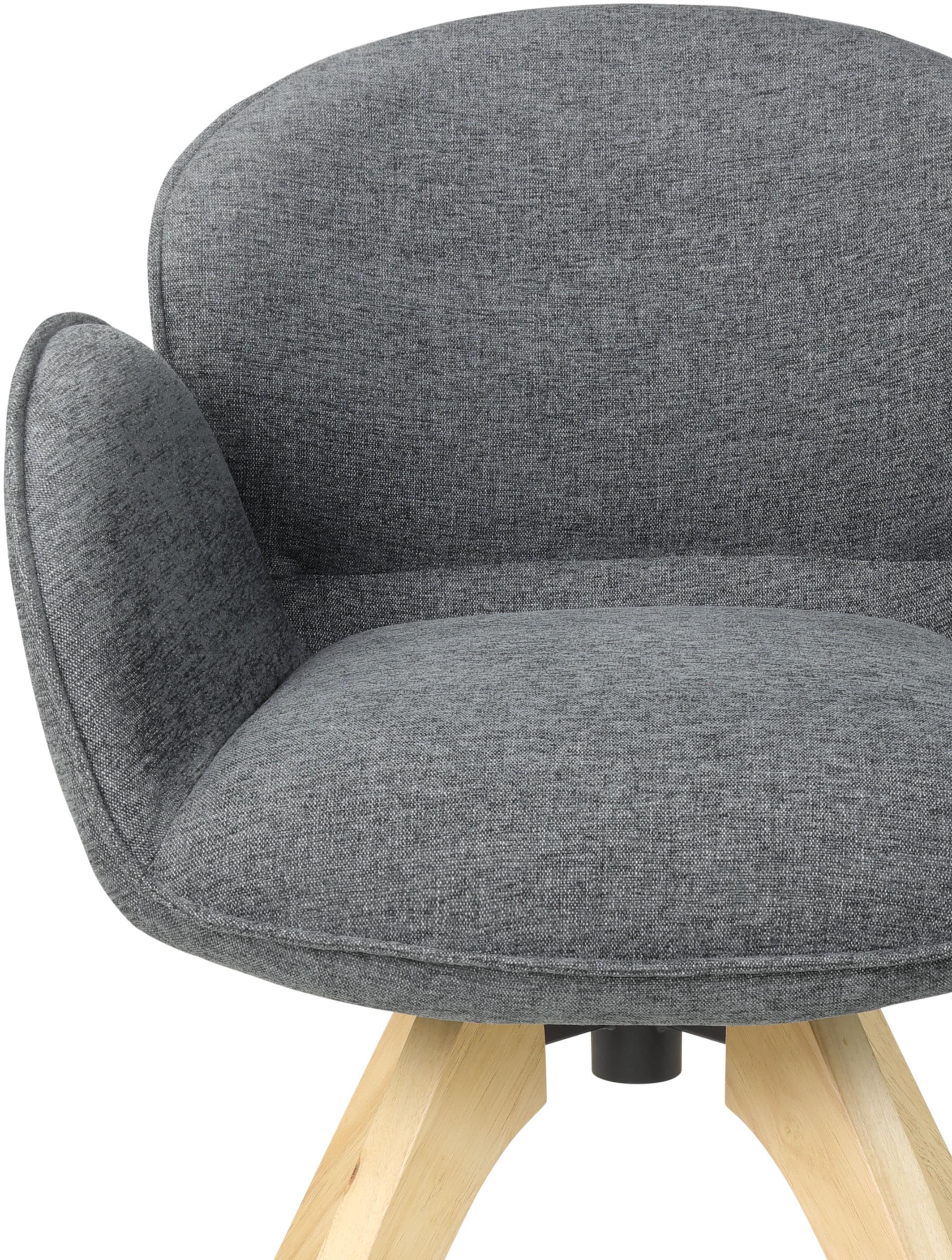 TOM TAILOR HOME Armlehnstuhl »WINGS ARMCHAIR«, (Set), 2 St., Chenille, mit Armlehnen, drehbar, Rückholfunktion, Massivholzgestell